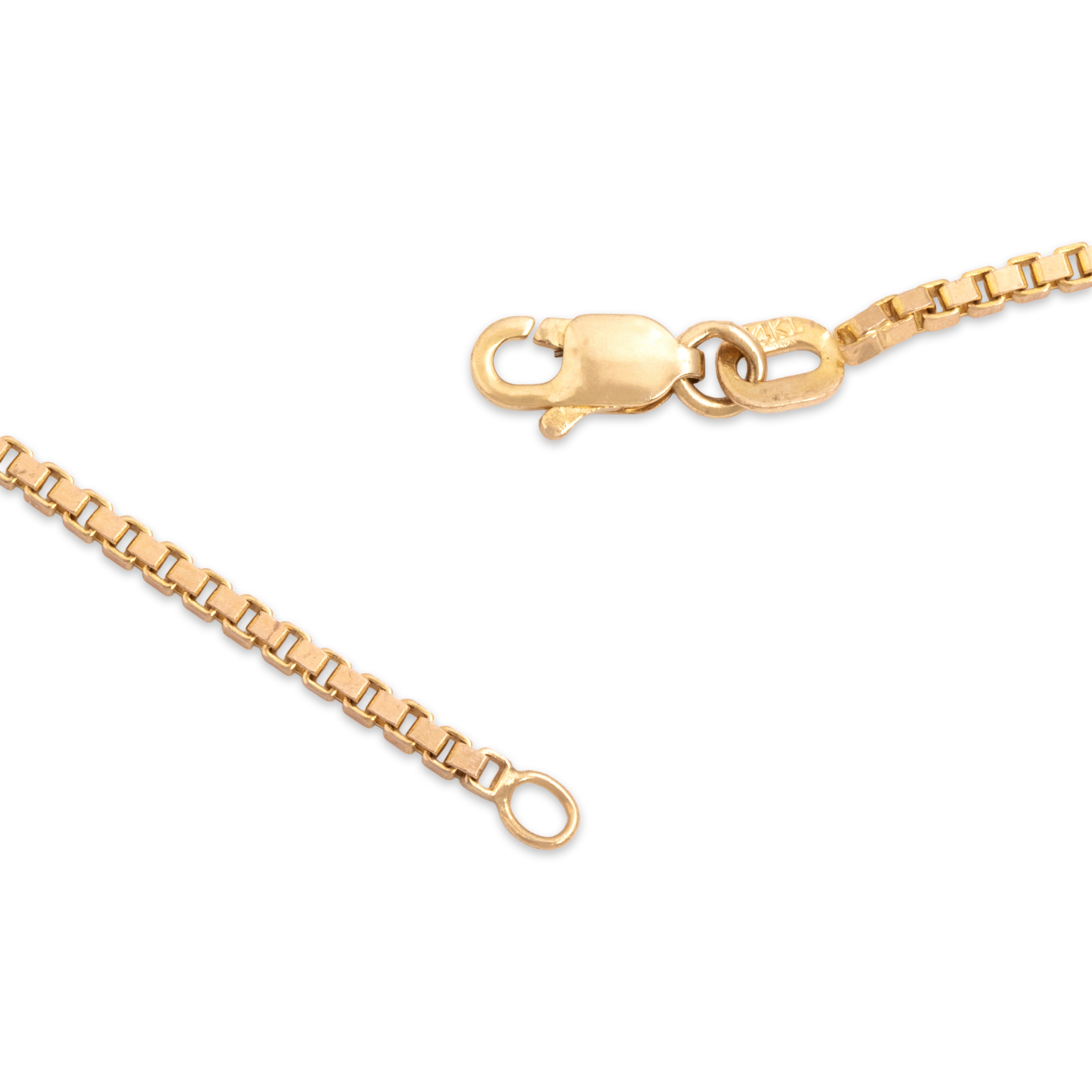 Vintage 14k Yellow Gold .91ct Ruby Diamond Fantastic Chevron Dangle Necklace - clasp view