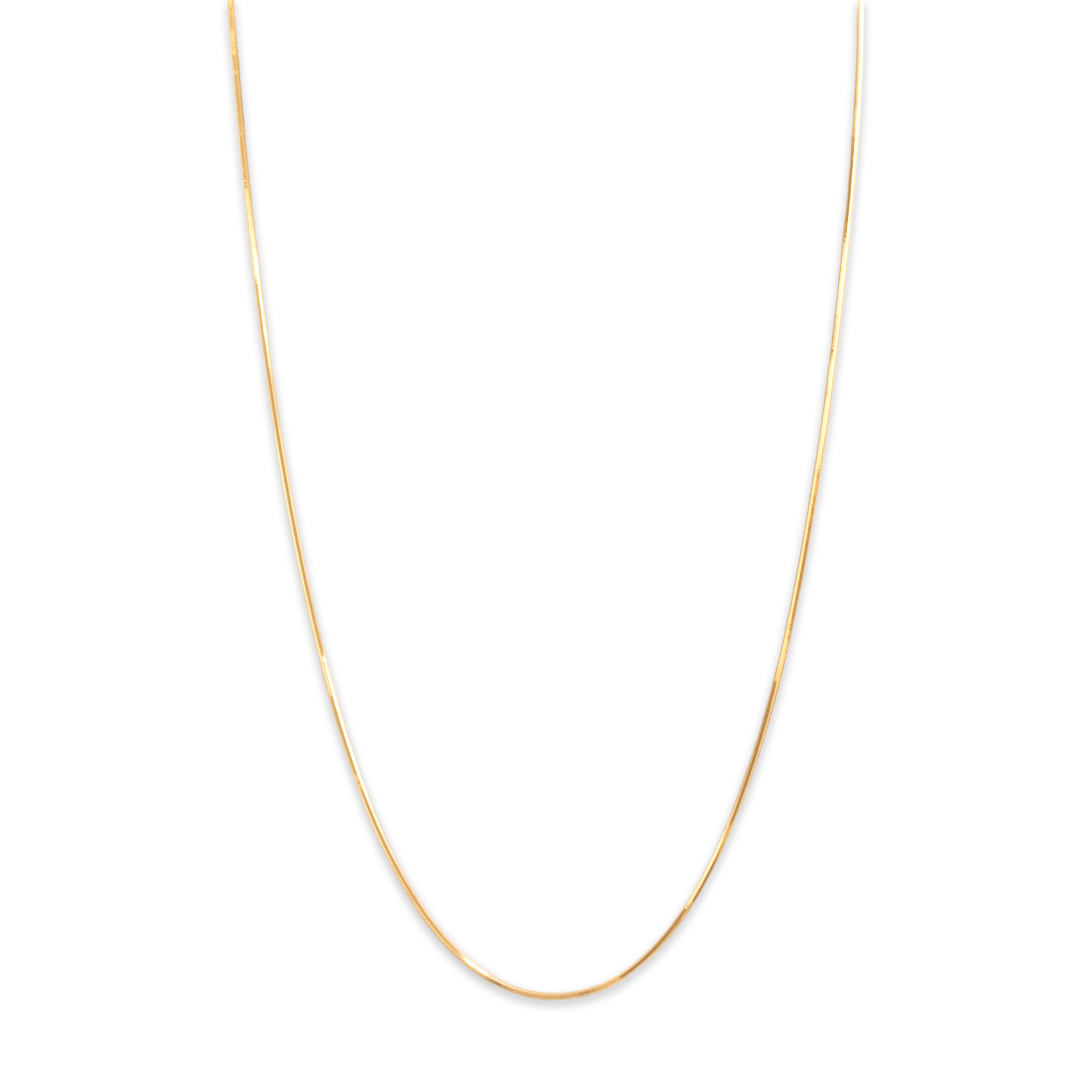 Vintage Italian 14k Yellow Gold 1.1mm Stunning Sleek Snake Chain - detail view #1