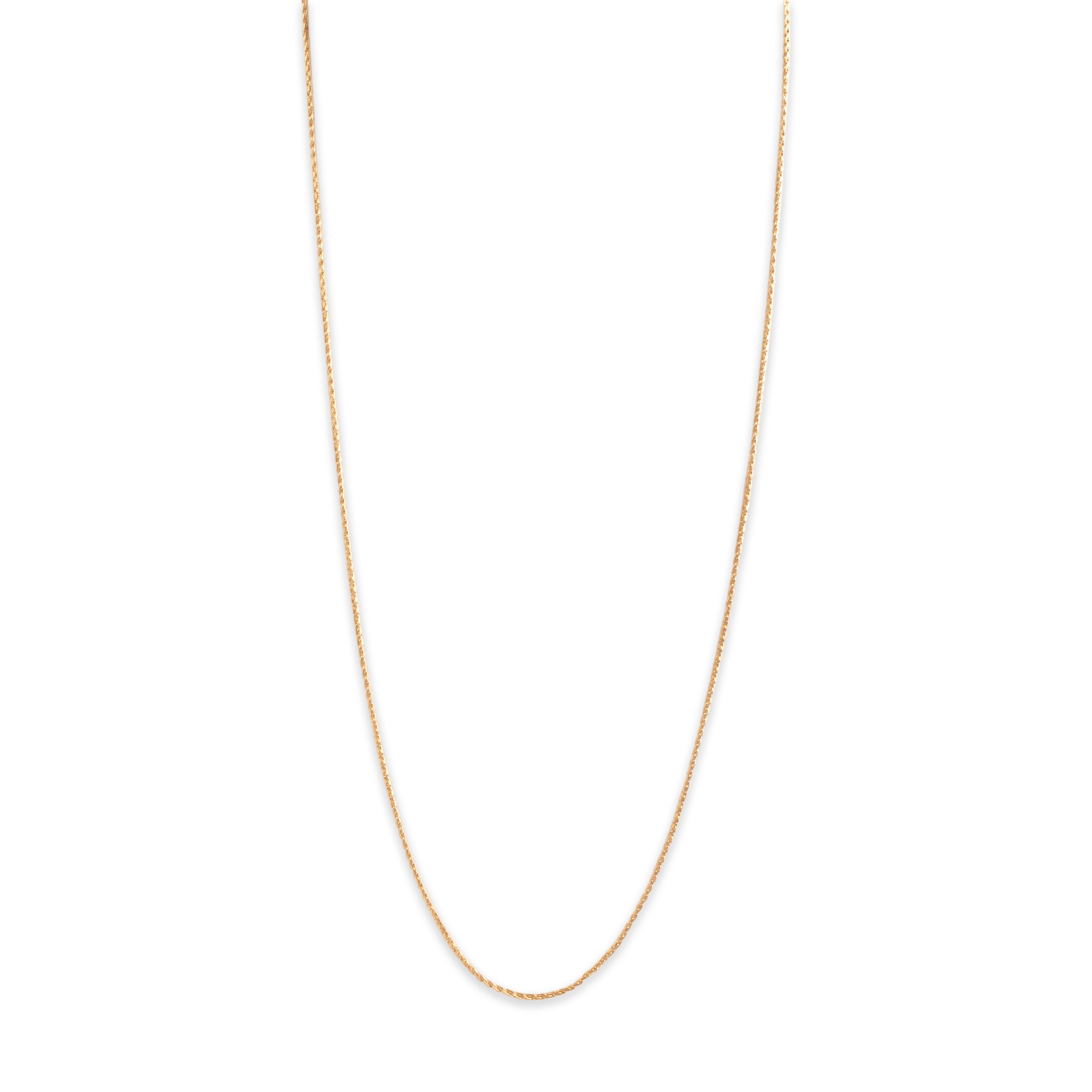 Vintage 14k Yellow Gold 1.2mm Classic Wheat Chain - detail view #1
