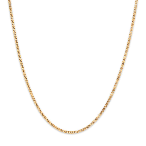 Vintage Italian 18k Yellow Gold 1.8mm Fabulous Curb Chain 20.75
