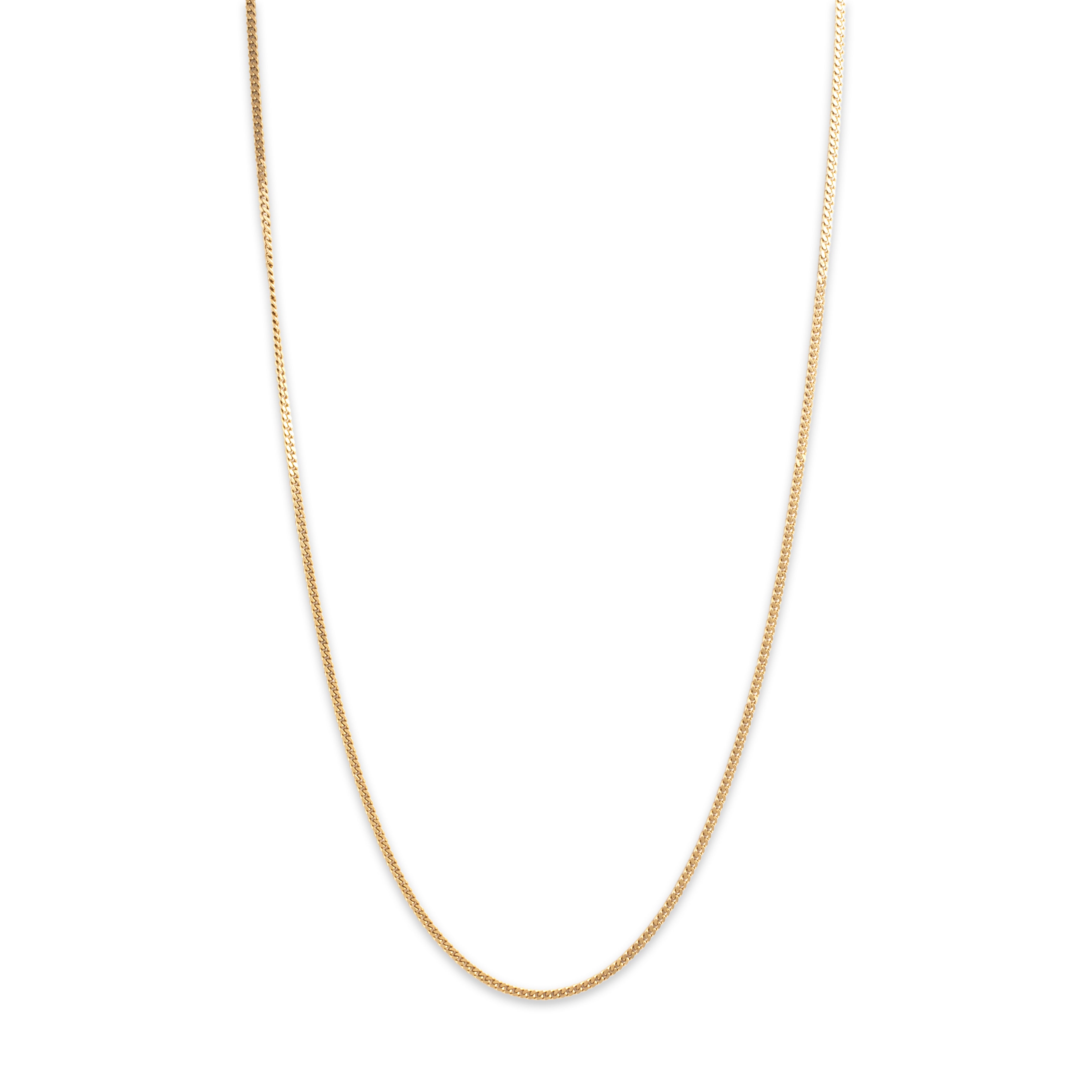 Vintage Italian 18k Yellow Gold 1.8mm Fabulous Curb Chain - detail view #1