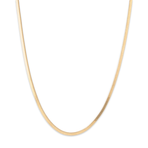 Vintage Substantial 14k Yellow Gold 2mm Squared Snake Chain 20