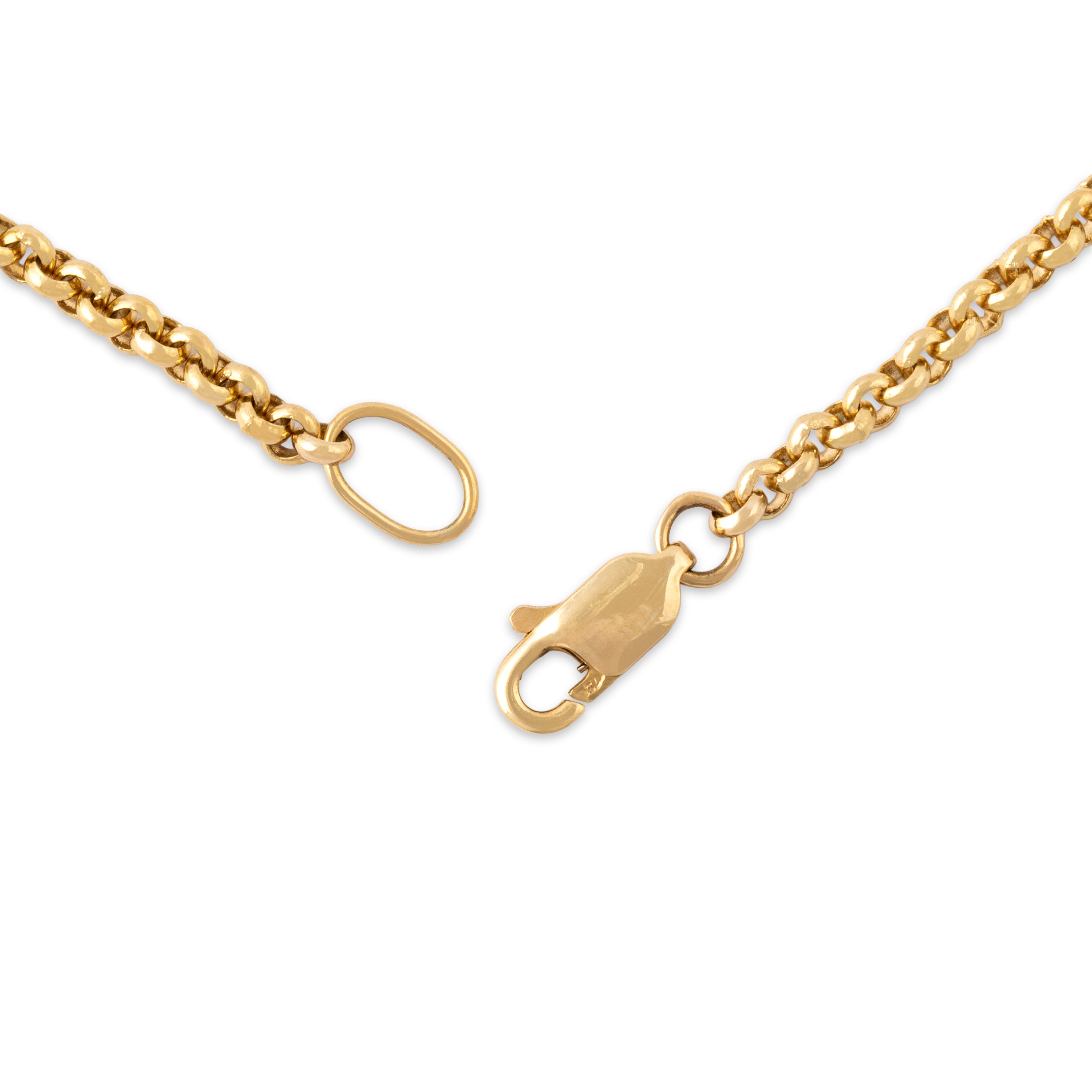 Estate 18k Yellow Gold White Tahitian Pearl Chain Lariat Dangle Necklace 15.5
