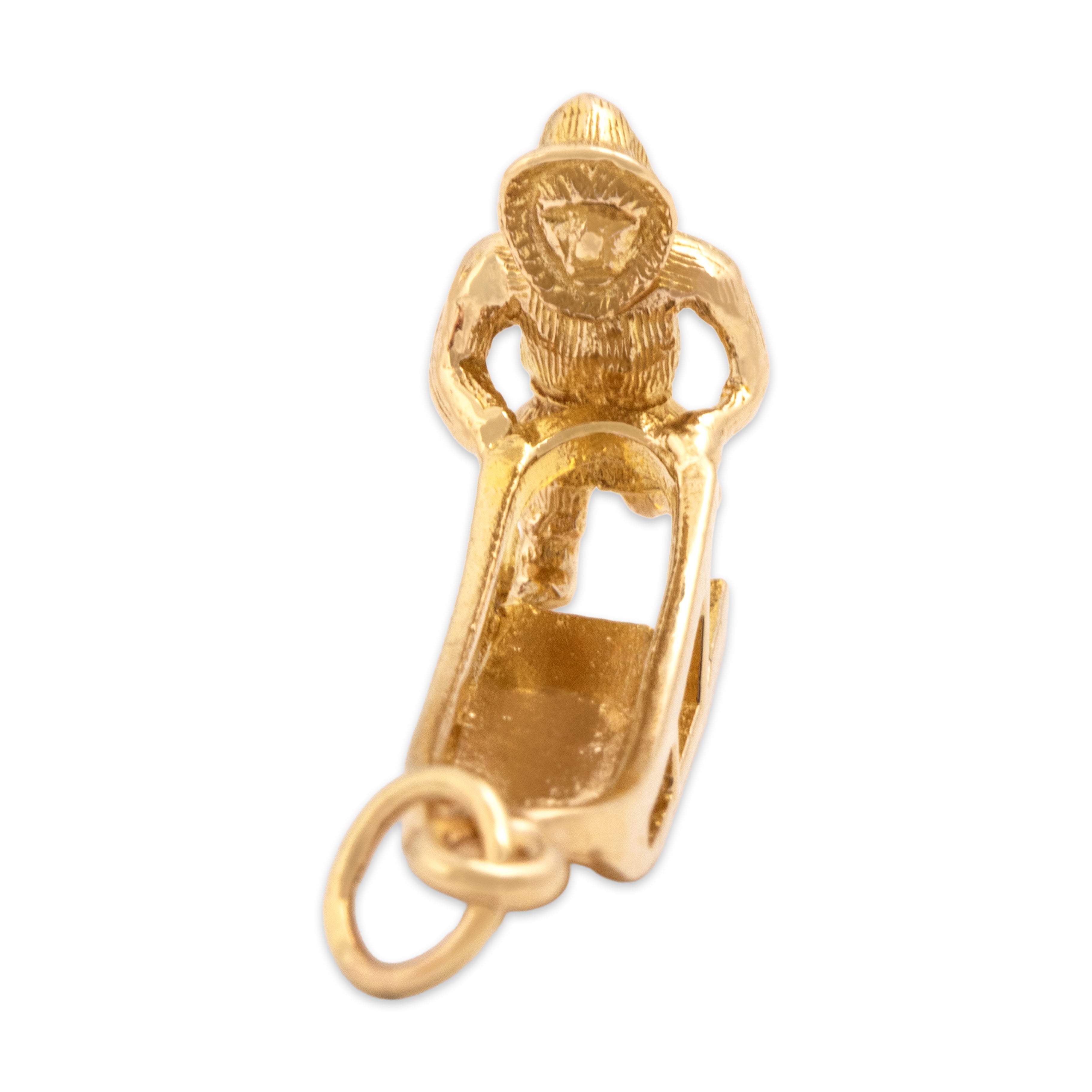 Vintage 10k Yellow Gold Inuit Sledder Charm / Pendant - detail view #2