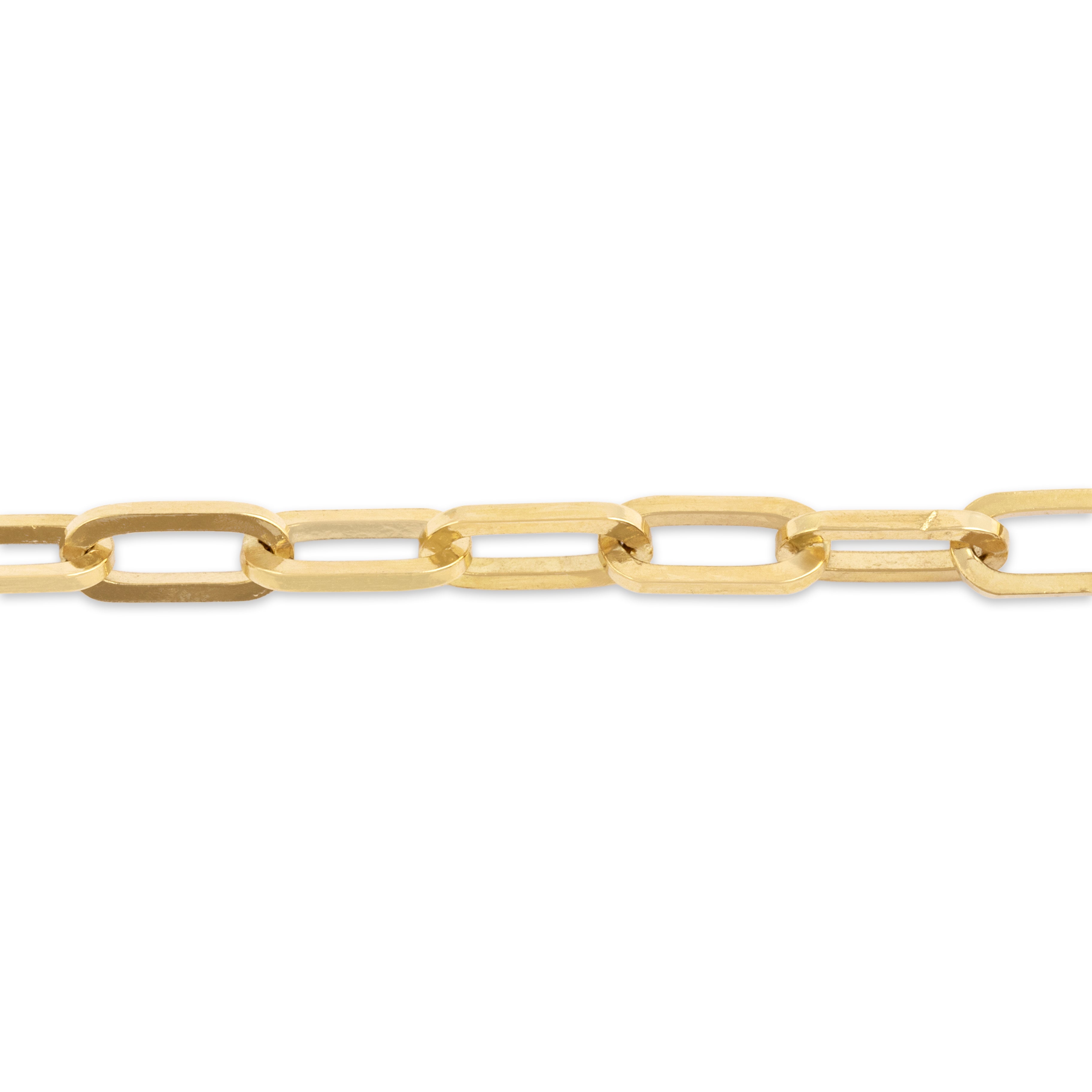 Vintage 18k Yellow Gold Chic Paperclip Link Bracelet - detail view #1