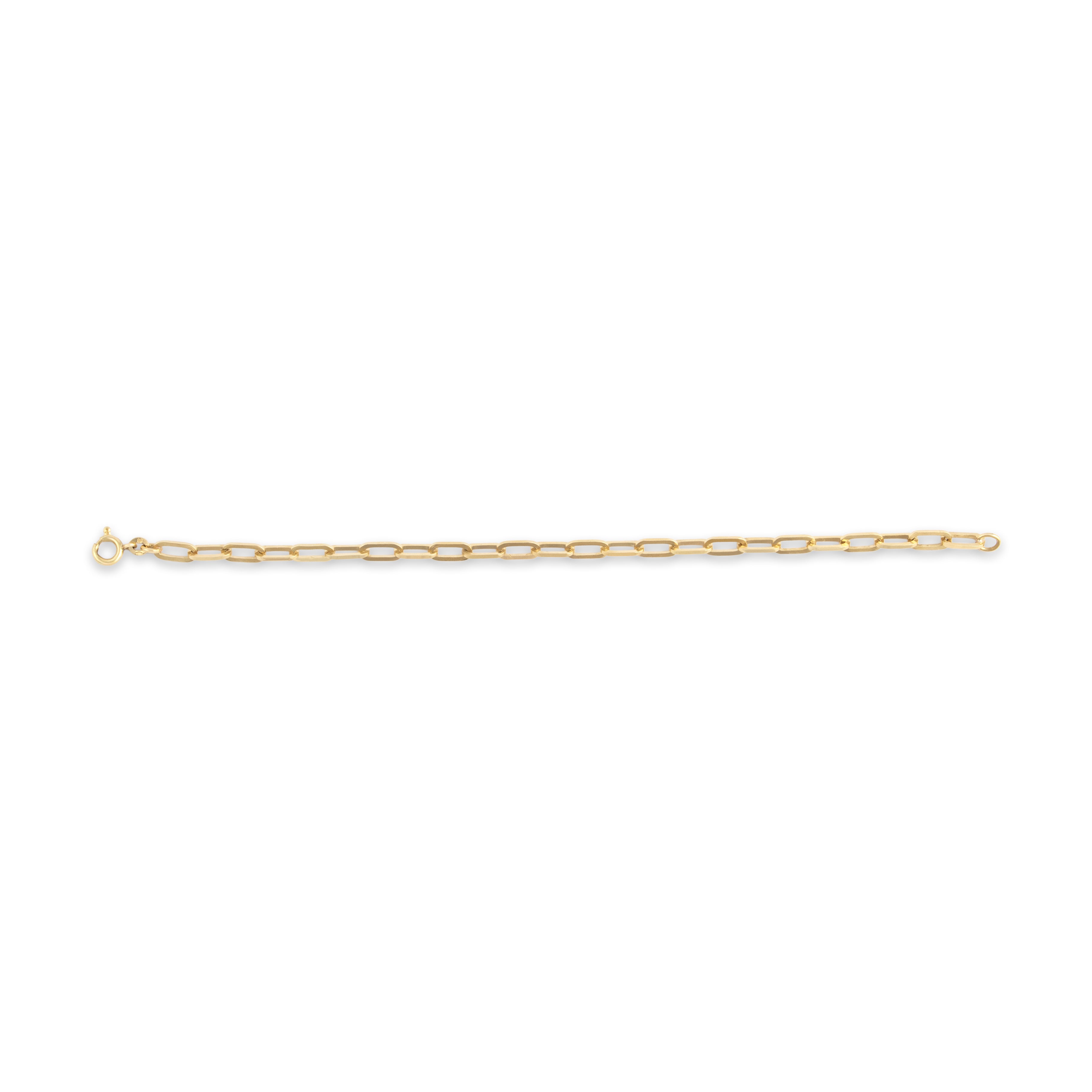 Vintage 18k Yellow Gold Chic Paperclip Link Bracelet - Overall view