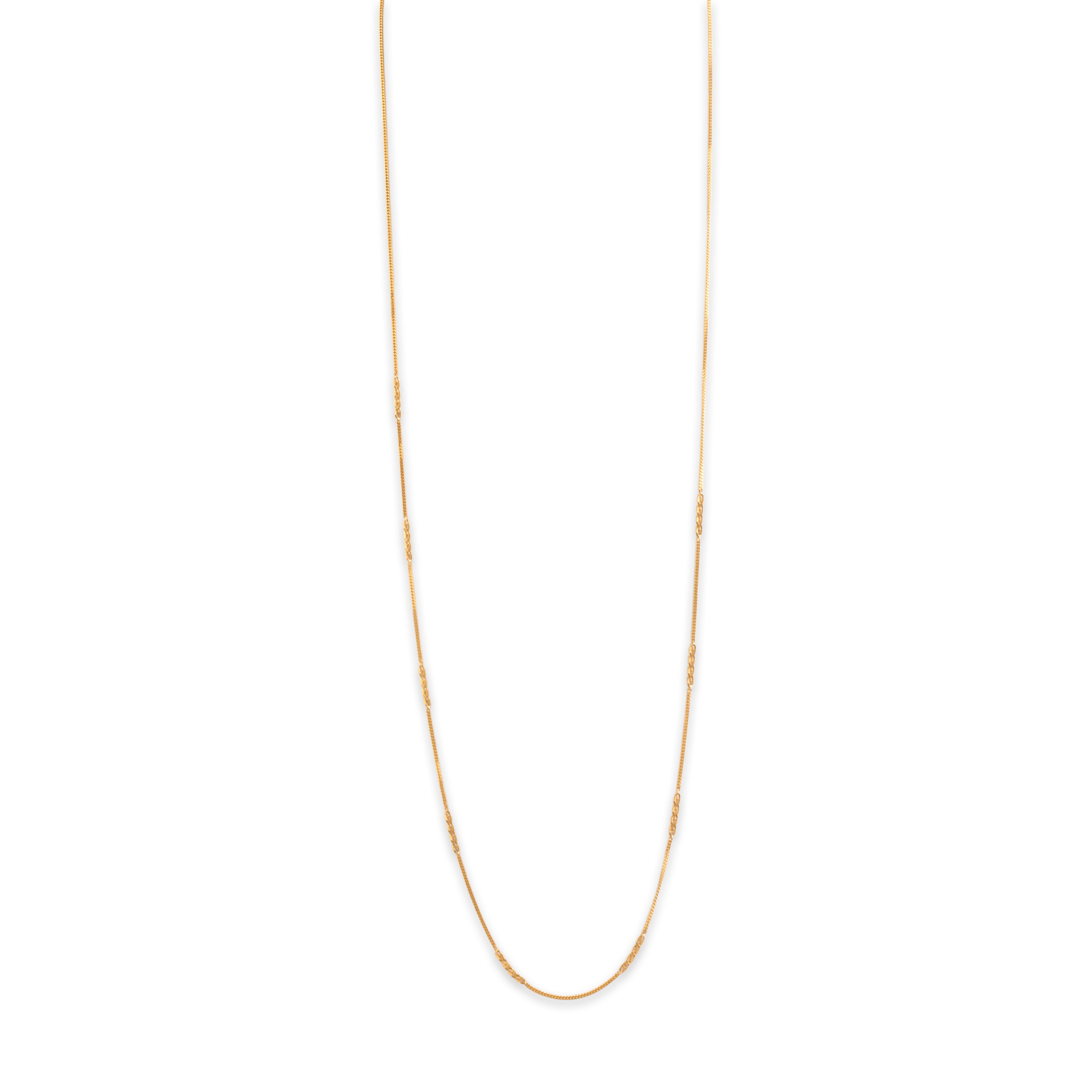 Vintage 14k Yellow Gold 1.9mm (Mariner Link), 1.15mm (Curb Link) Curb & Mariner Link Chain - detail view #1