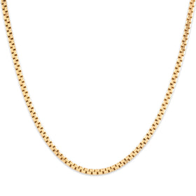 Vintage Italian 14k Yellow Gold 2.5mm Flat C-Link Chain 18"