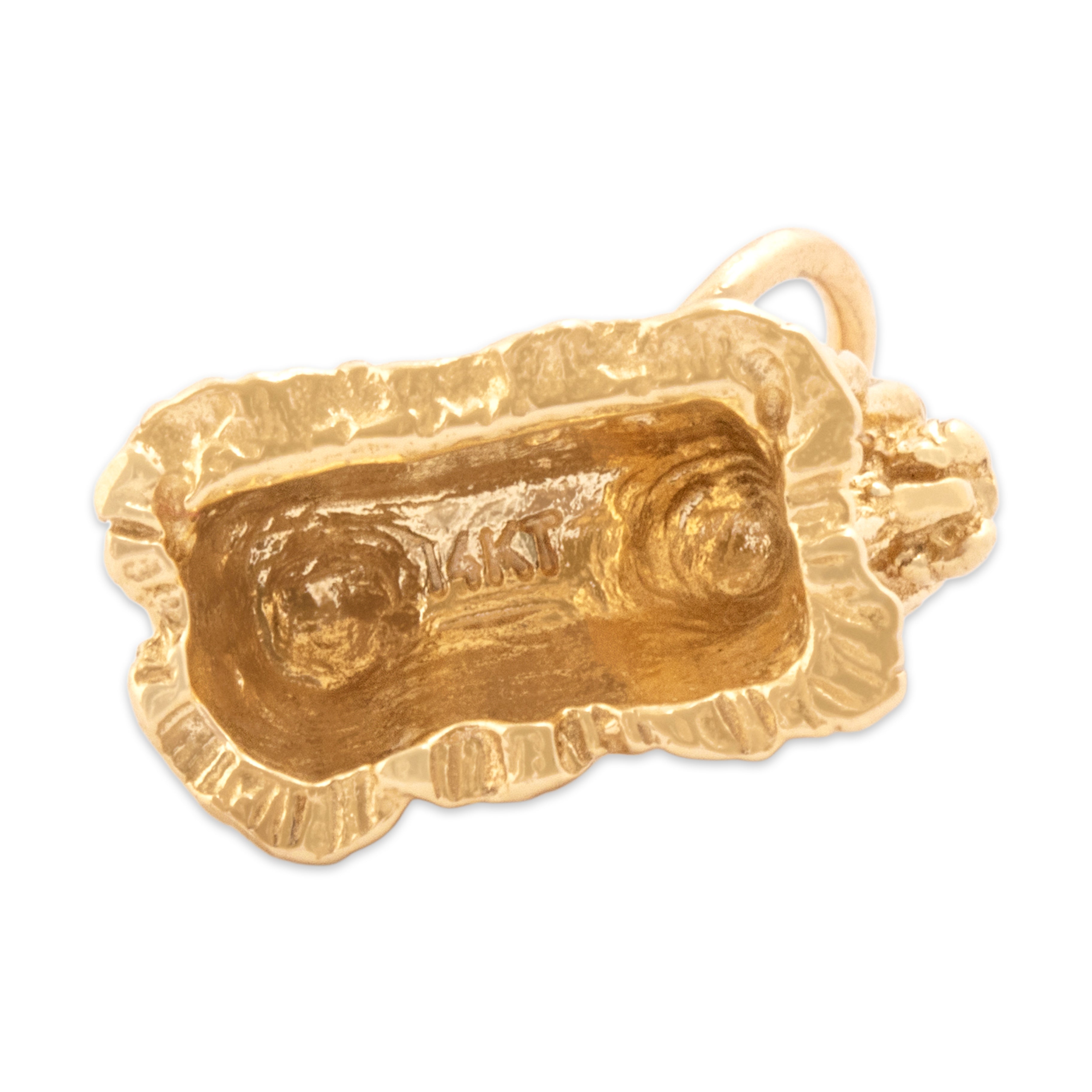 Vintage Small 14k Yellow Gold Adorable Shih Tzu Dog Charm / Pendant - Hallmark view