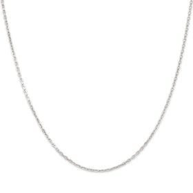 Vintage Italian Platinum 1.4mm Sleek Cable Chain 16.25"