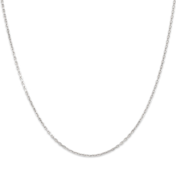 Vintage Italian Platinum 1.4mm Sleek Cable Chain 16.25