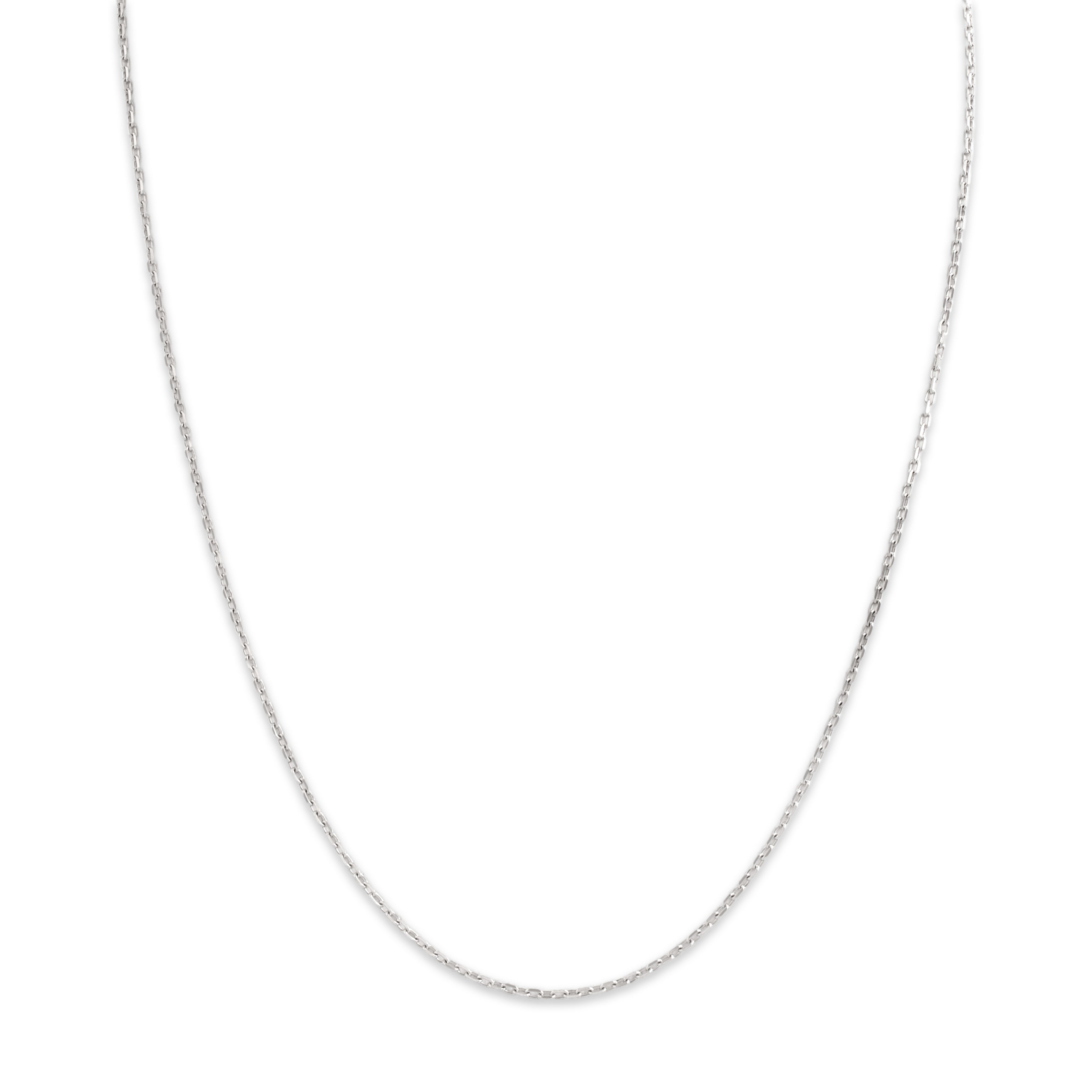 Vintage Italian Platinum 1.4mm Sleek Cable Chain - detail view #1