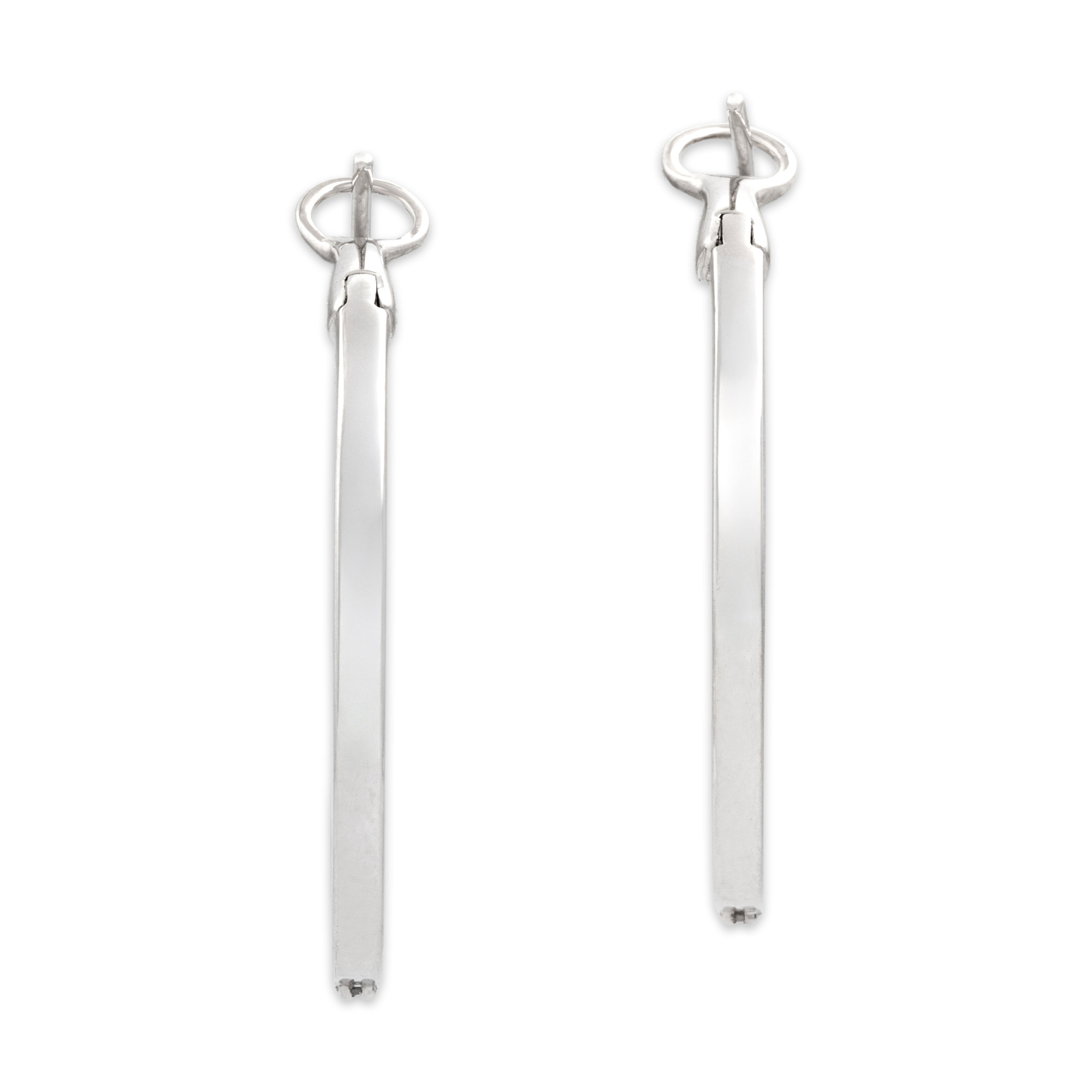 Estate 14k White Gold 1.11cttw Diamond Fabulous Inside-Out Hoop Earrings