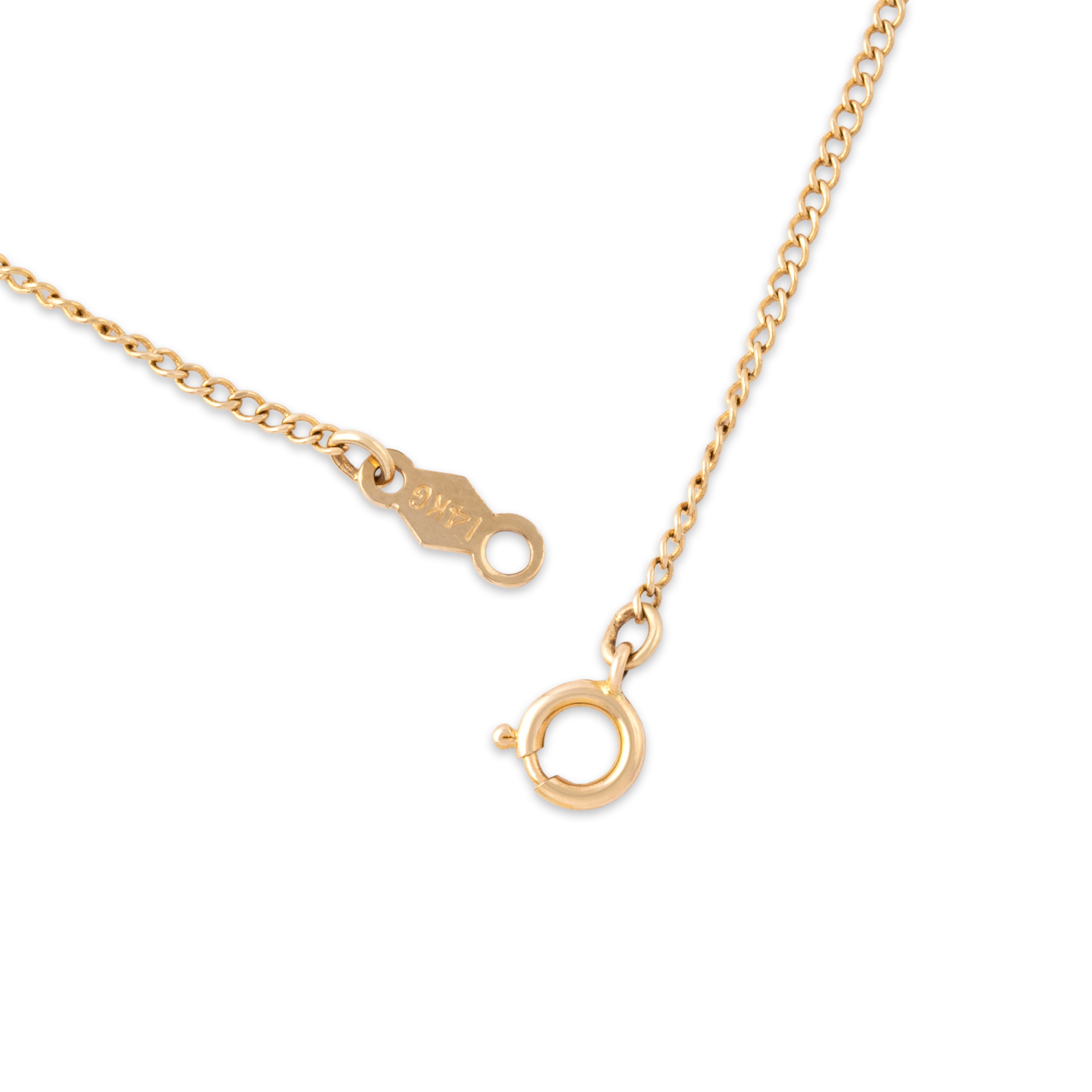 Vintage 14k Yellow Gold 1.2mm (Chain), 1mm (Bar Link) Lovely Dainty Bar Link Chain - clasp view