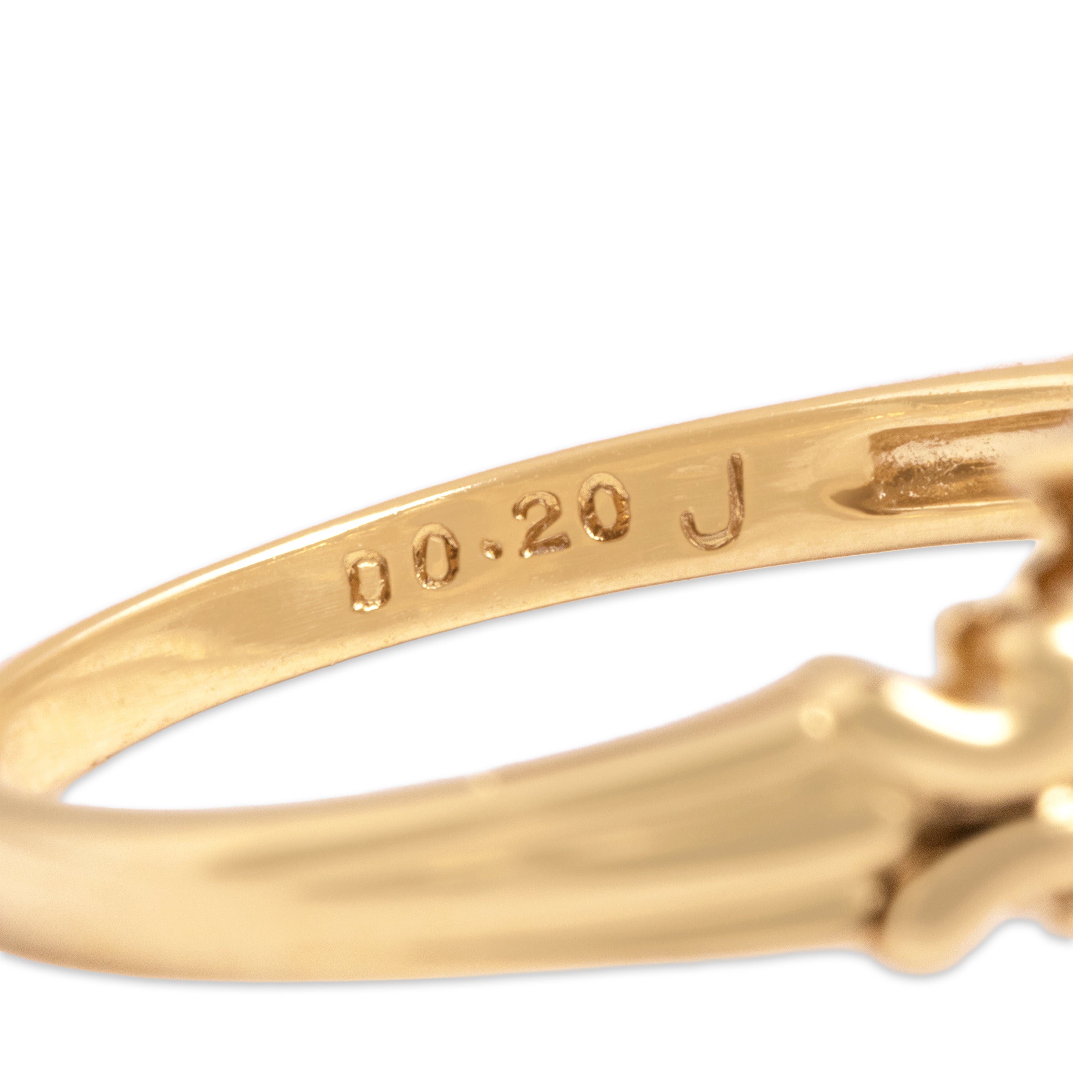 Vintage 18k Yellow Gold [Custom Carat] Oval Cabochon Halo Ring - Hallmark view