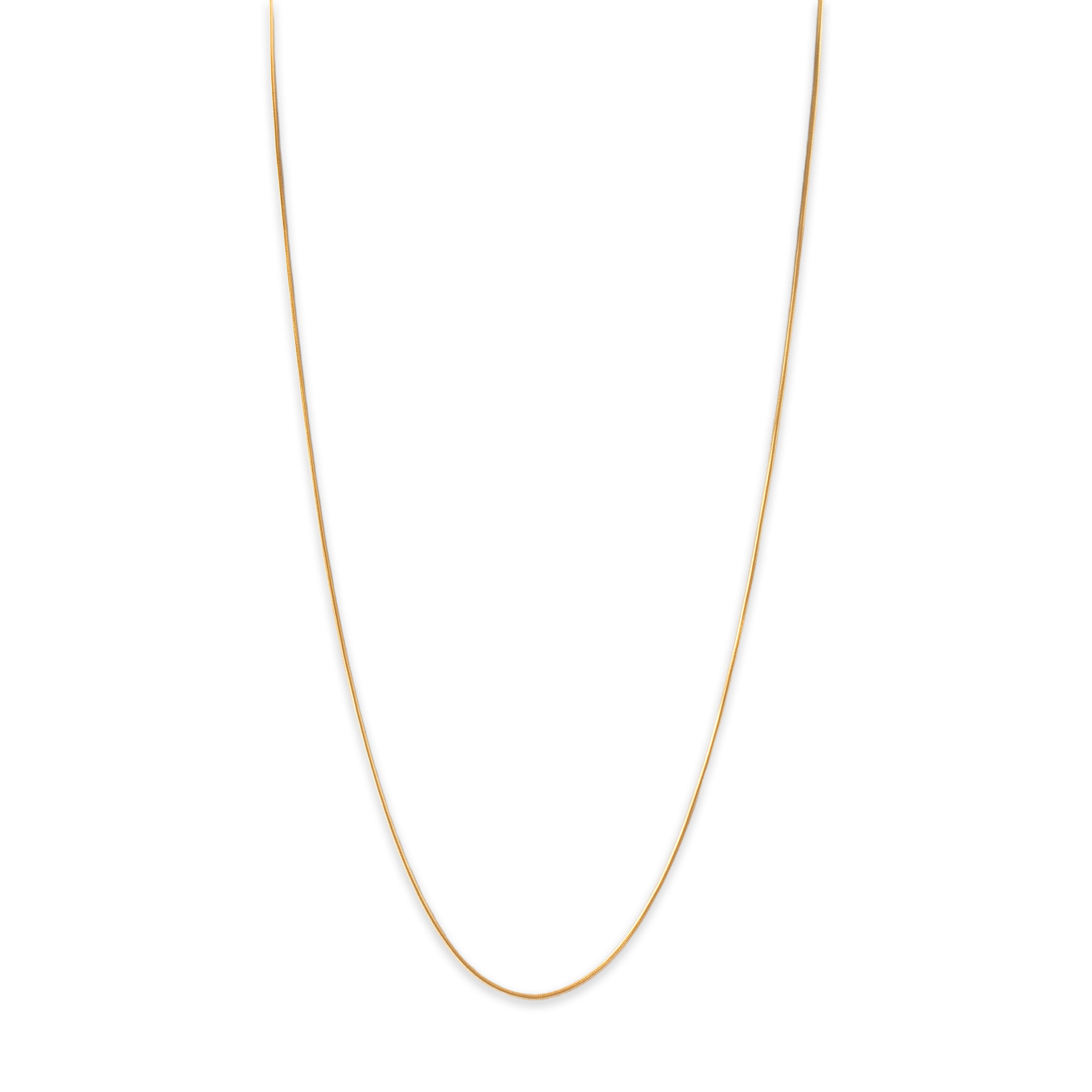 Vintage Italian 18k Yellow Gold 1mm Quintessential Sinuous Snake Chain - detail view #1
