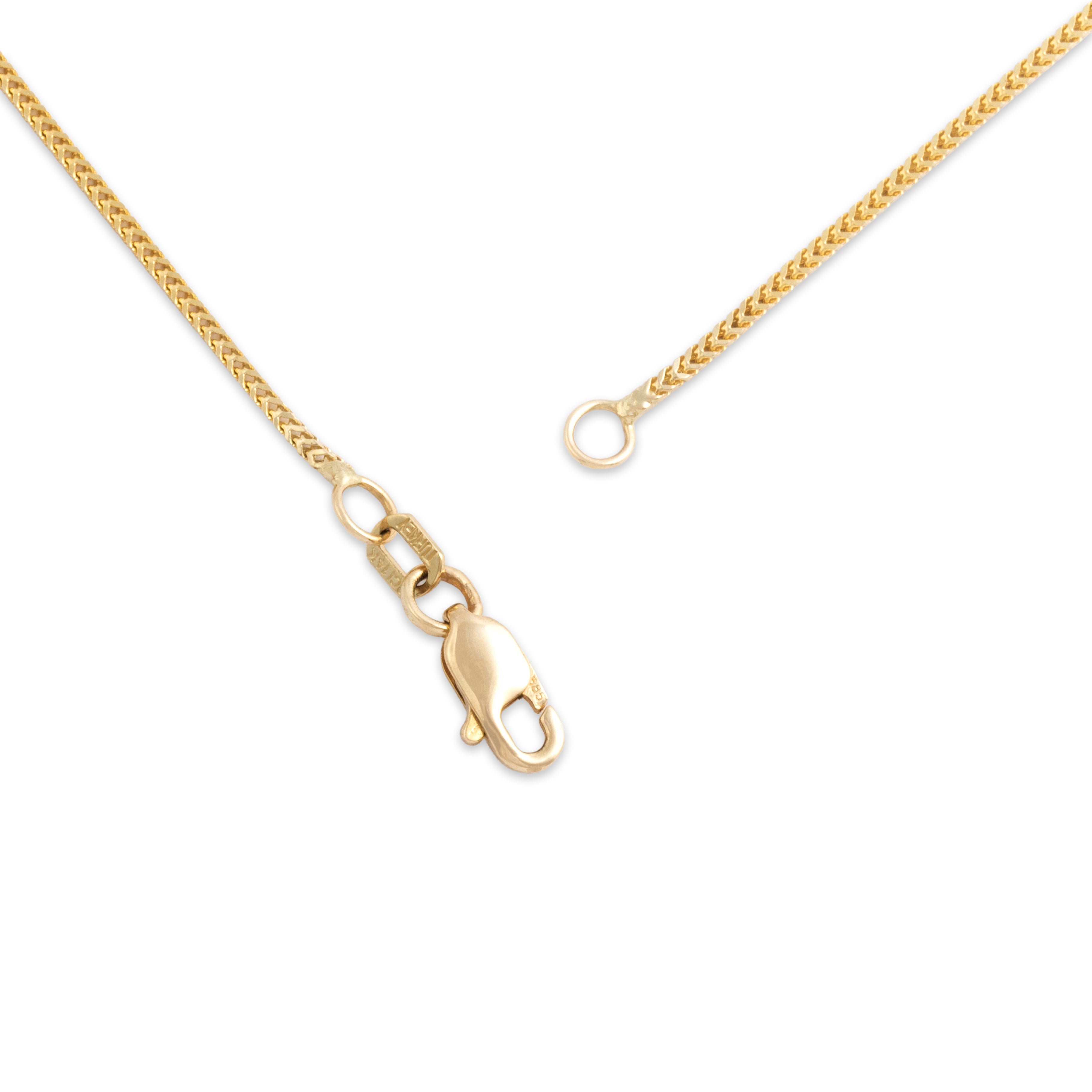 Vintage 14k Yellow Gold 2.18cttw Garnet Diamond Chic Sparkling Bar Necklace - clasp view
