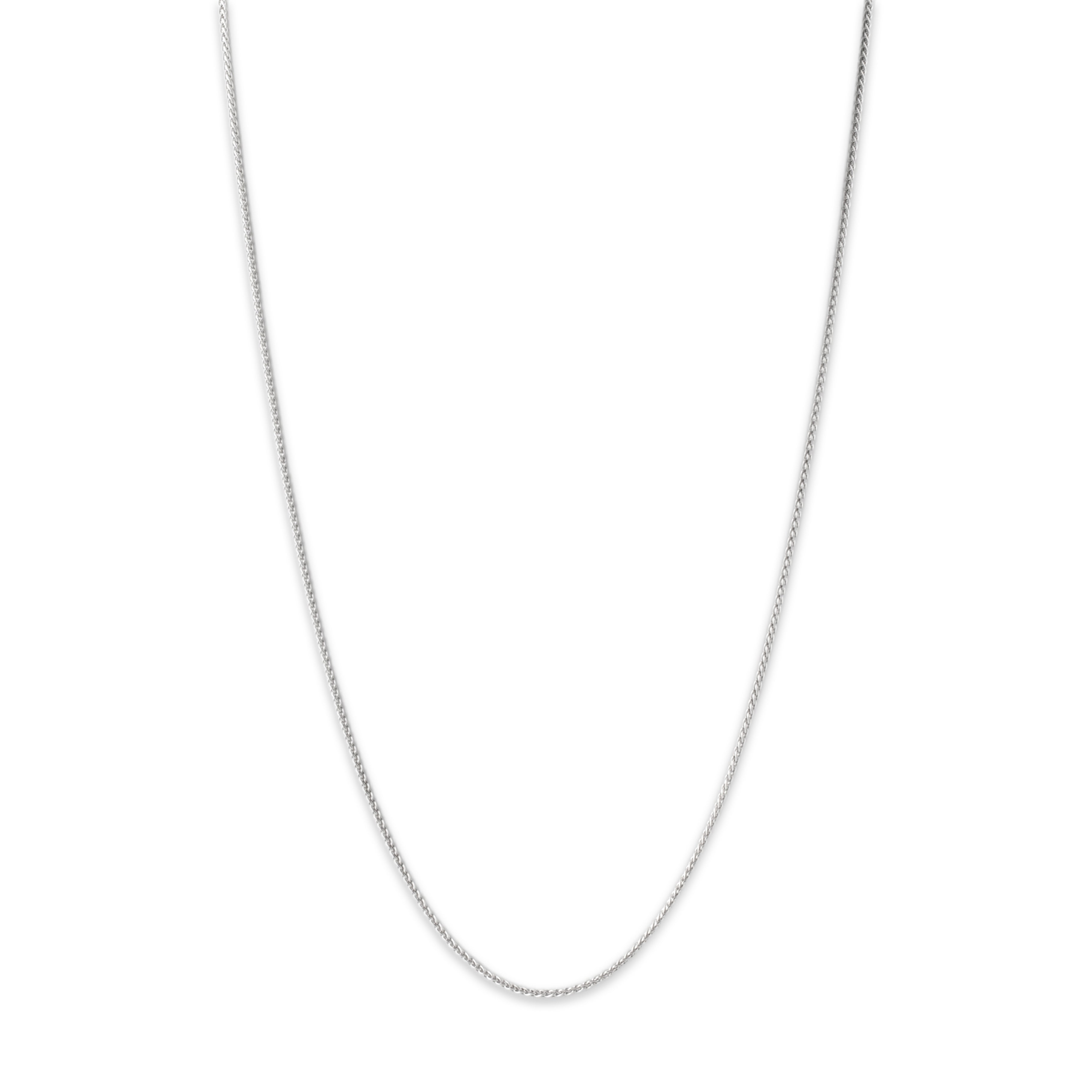 Estate 14k White Gold 1.2mm Lovely Wheat Chain - detail view #1