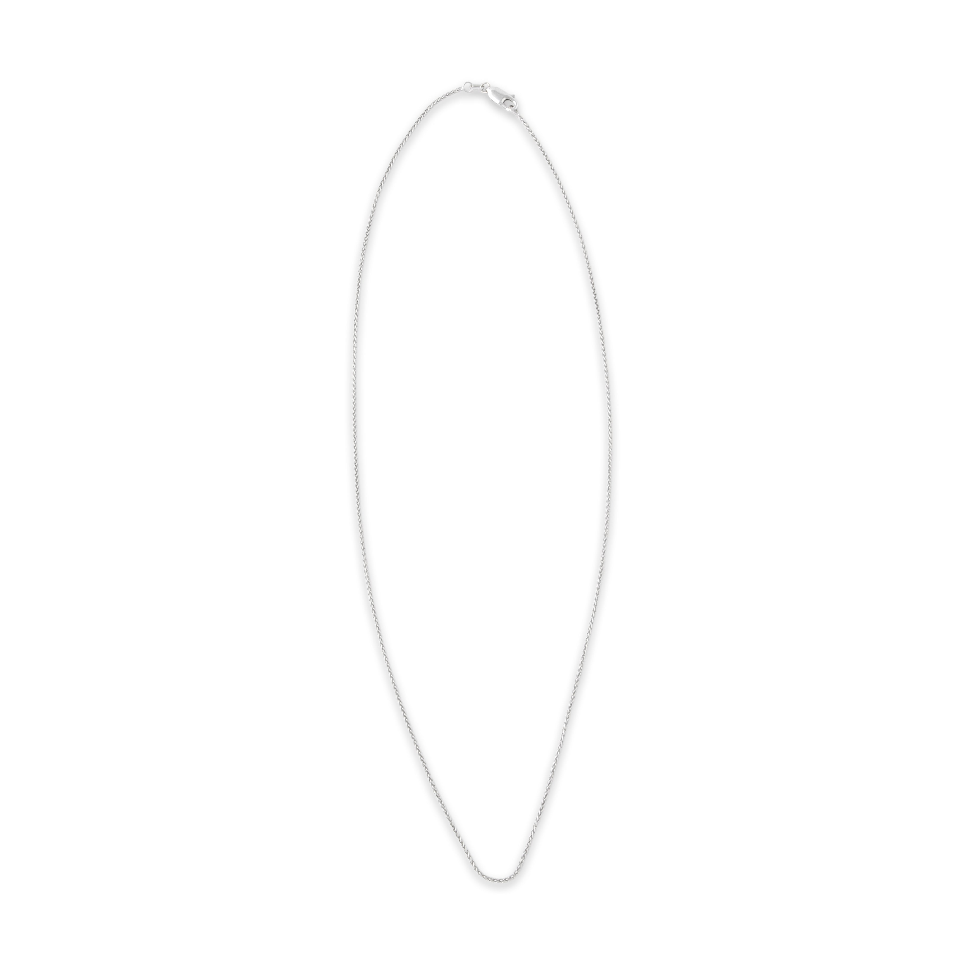 Estate 14k White Gold 1.2mm Lovely Wheat Chain - Overall view