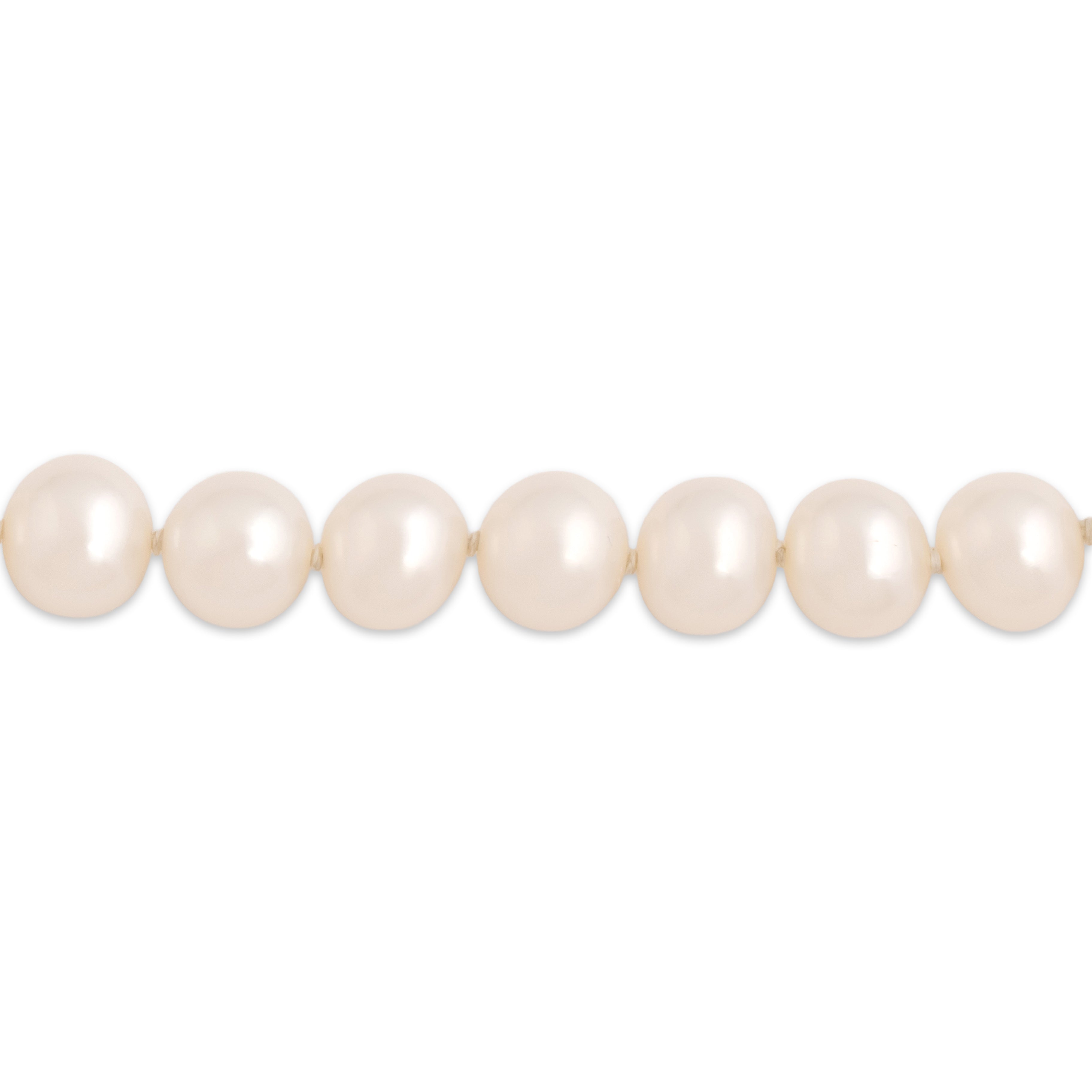 Vintage 14k Yellow Gold Pearl Classic Luminous Strand Bracelet - detail view #1