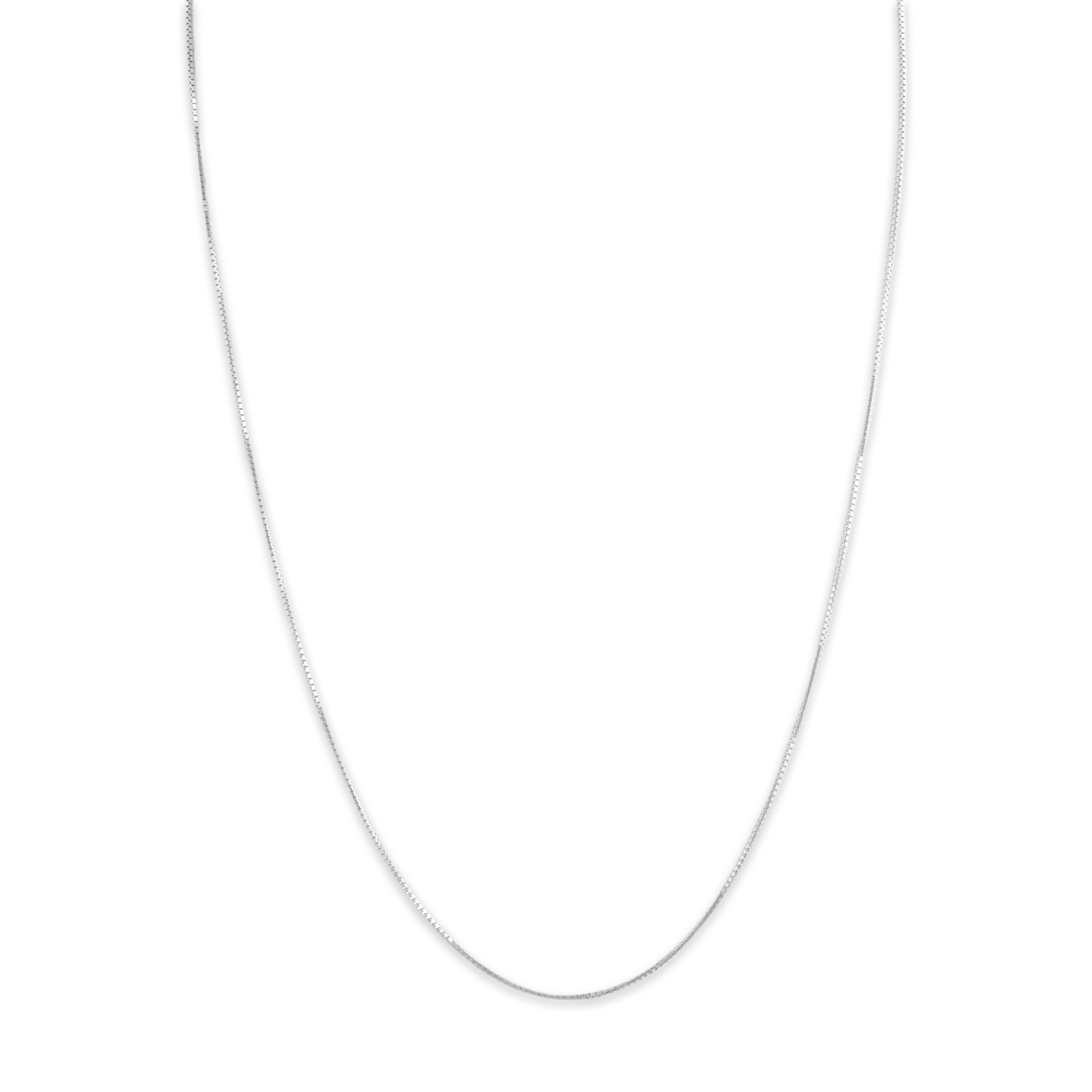 Vintage Platinum .7mm Glittering Box Adjustable Chain - detail view #1