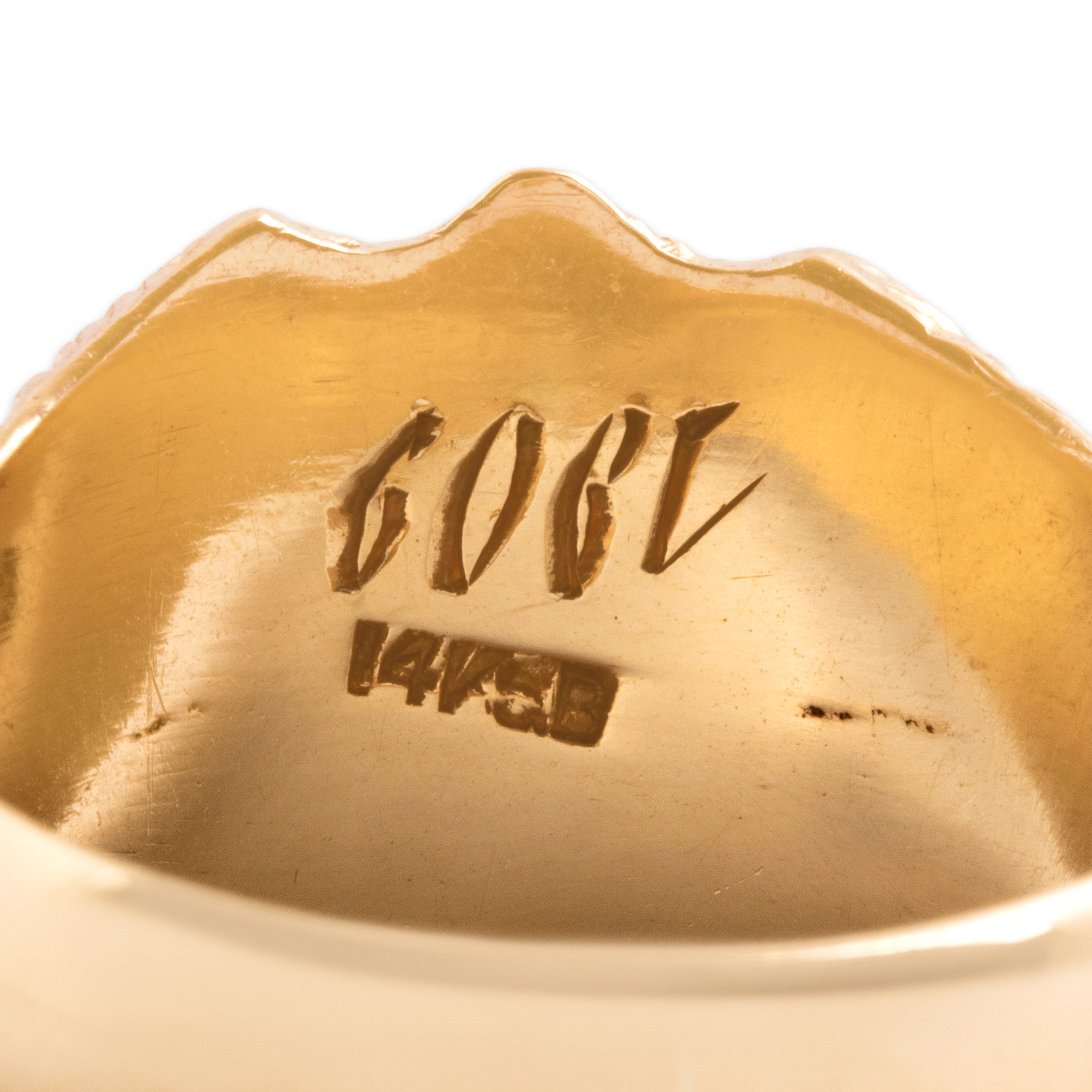 Antique 14k Yellow Gold Engraved 