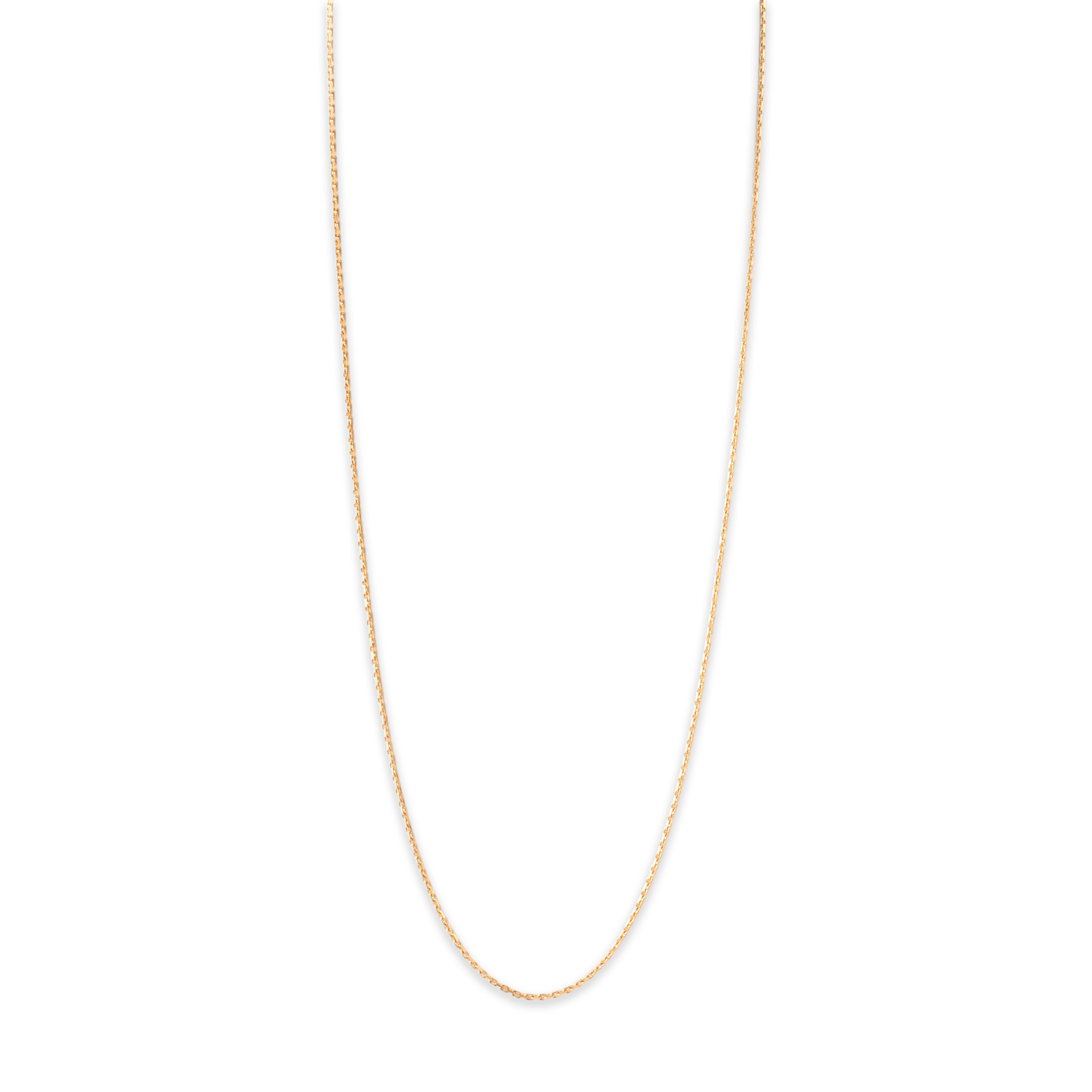 Vintage 14k Yellow Gold 1.4mm Classic Long Cable Link Chain - detail view #1