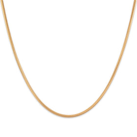 Vintage 14k Yellow Gold 1.7mm Tubular Snake Chain 16"