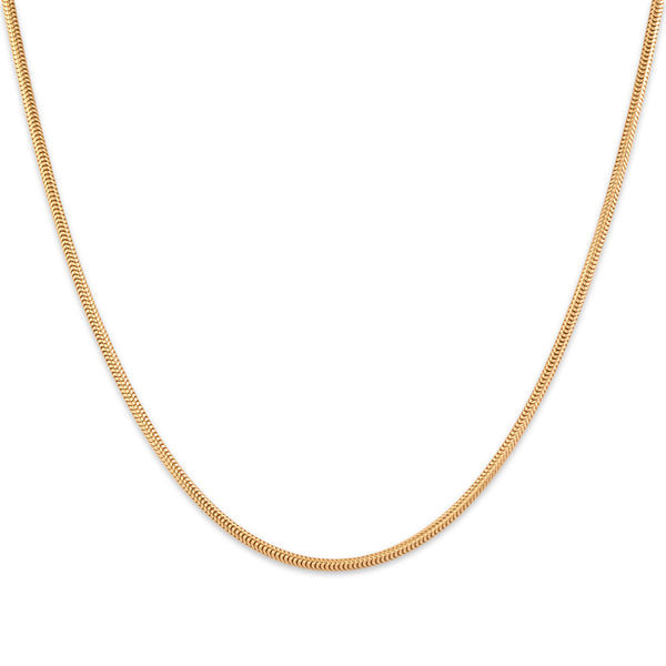 Vintage 14k Yellow Gold 1.7mm Tubular Snake Chain 16
