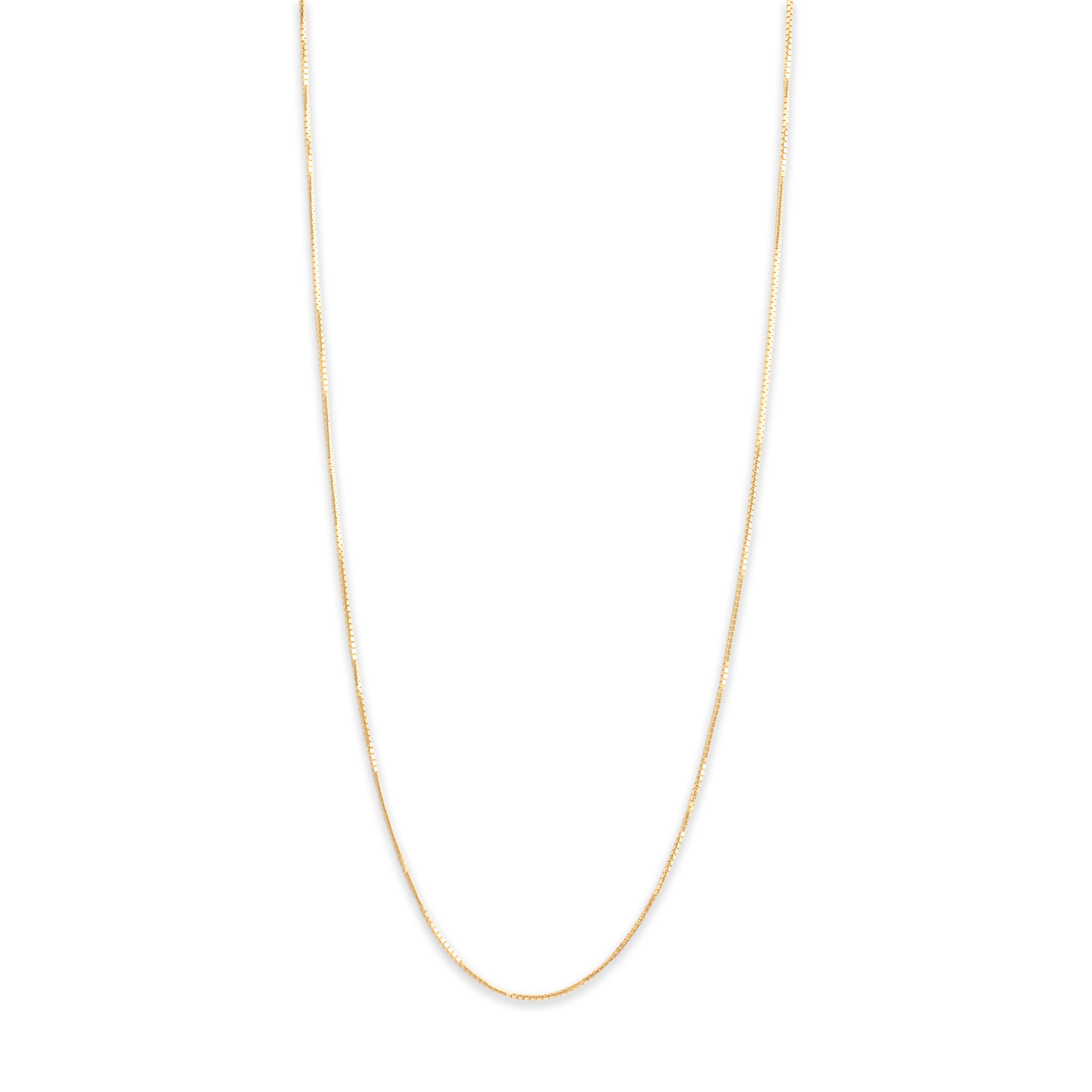 Vintage Italian 14k Yellow Gold 1.2mm Long Faceted Box Chain - detail view #1