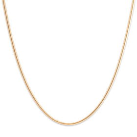 Estate German 14k Yellow Gold 1.6mm Sleek Tubular Snake Chain 18"
