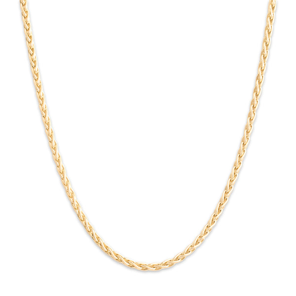 Vintage 14k Yellow Gold 2.8mm Striking Wheat Chain 20.75