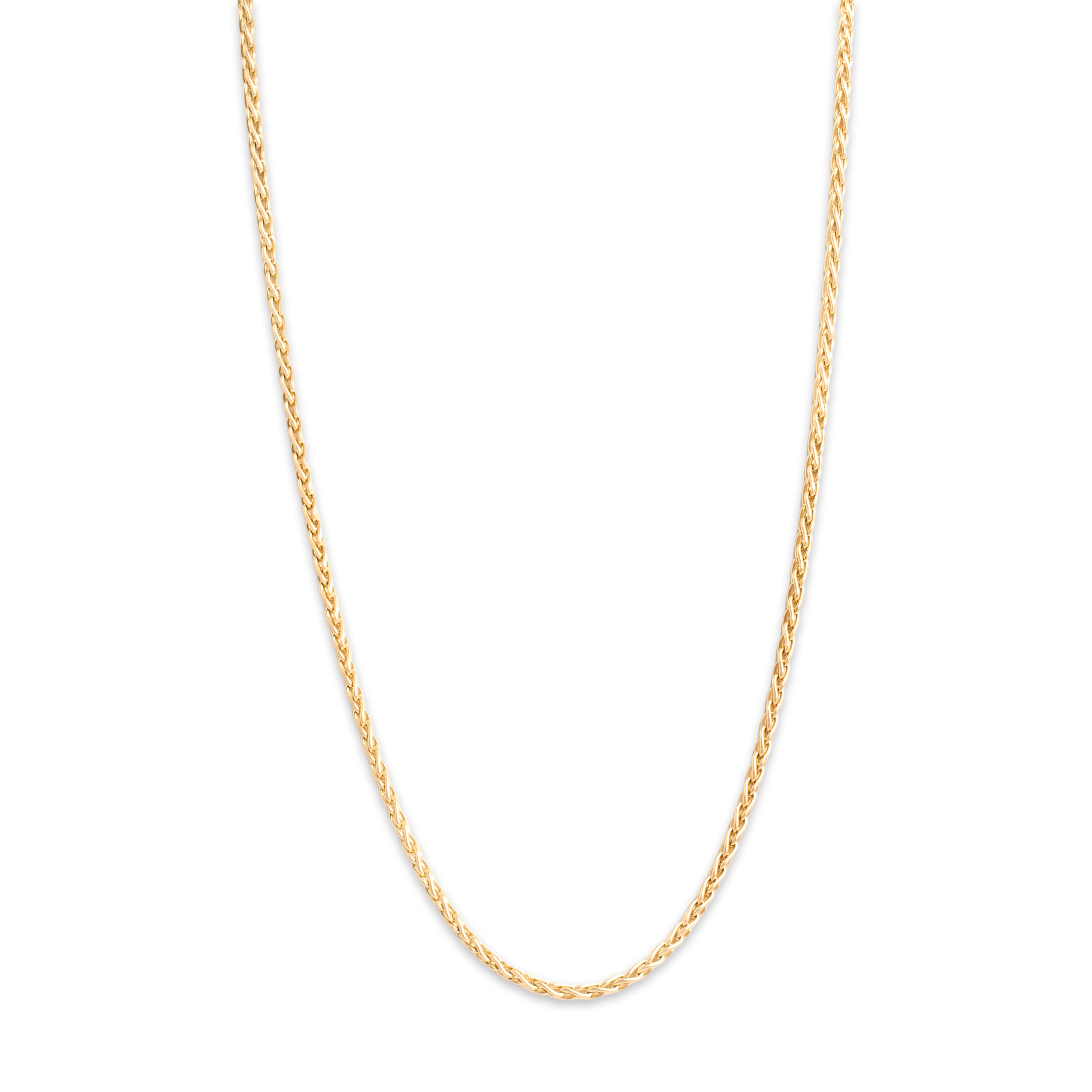 Vintage 14k Yellow Gold 2.8mm Striking Wheat Chain - detail view #1