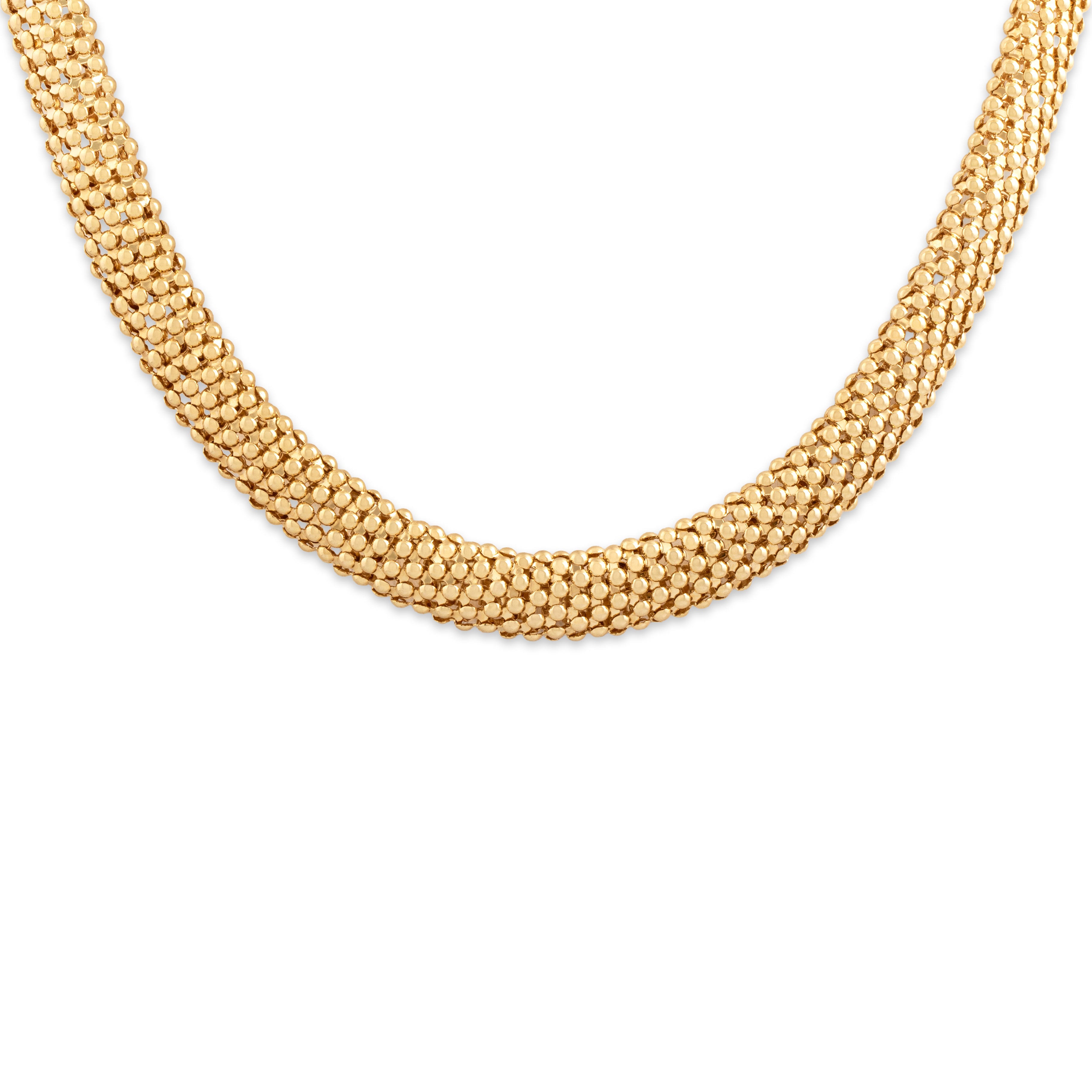 Vintage Italian 14k Yellow Gold .94cttw Blue Sapphire Diamond Dimensional Toggle Clip Collar Necklace - detail view #1