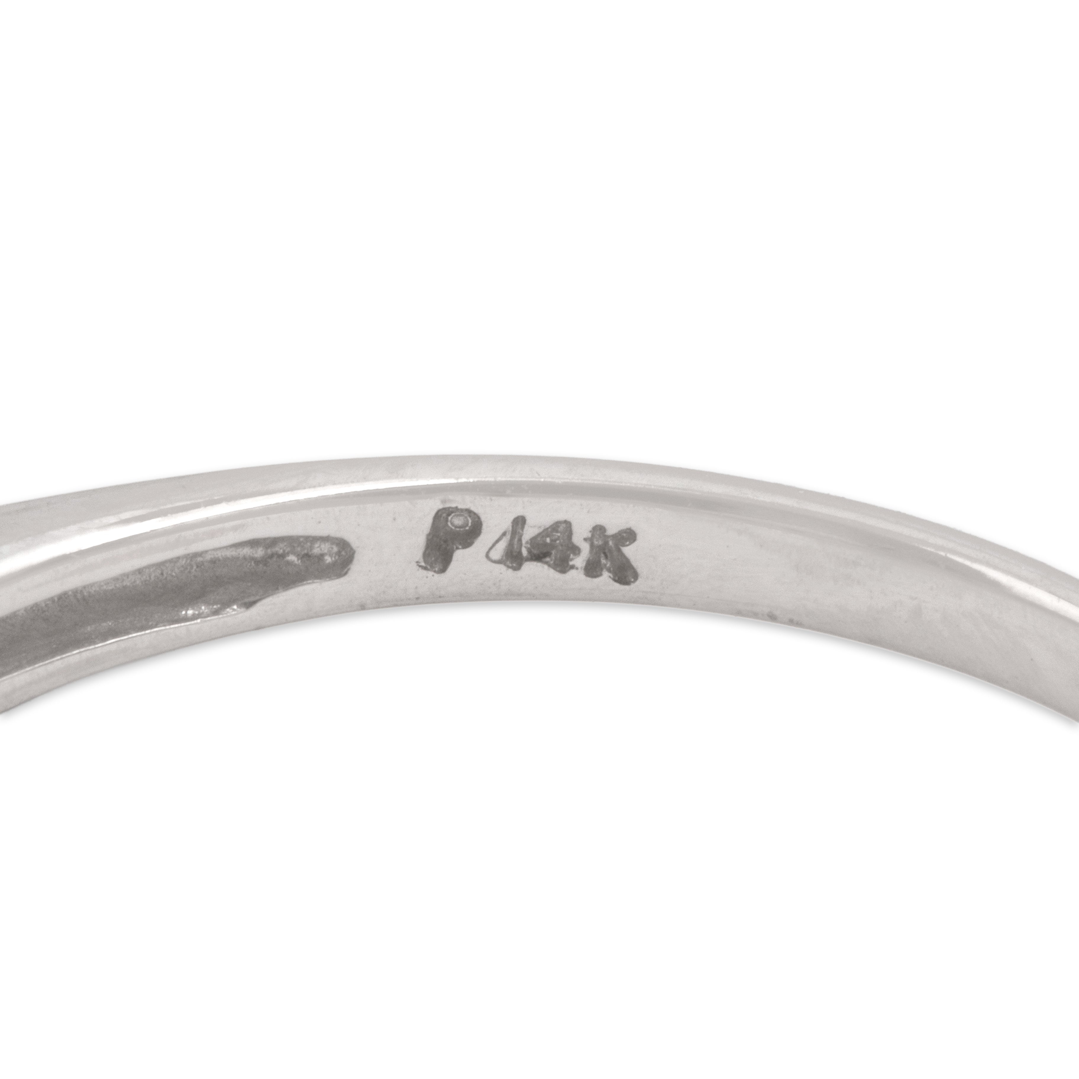 Estate 14k White Gold Diamond Playful Mixed-Shape Band Ring - Hallmark view