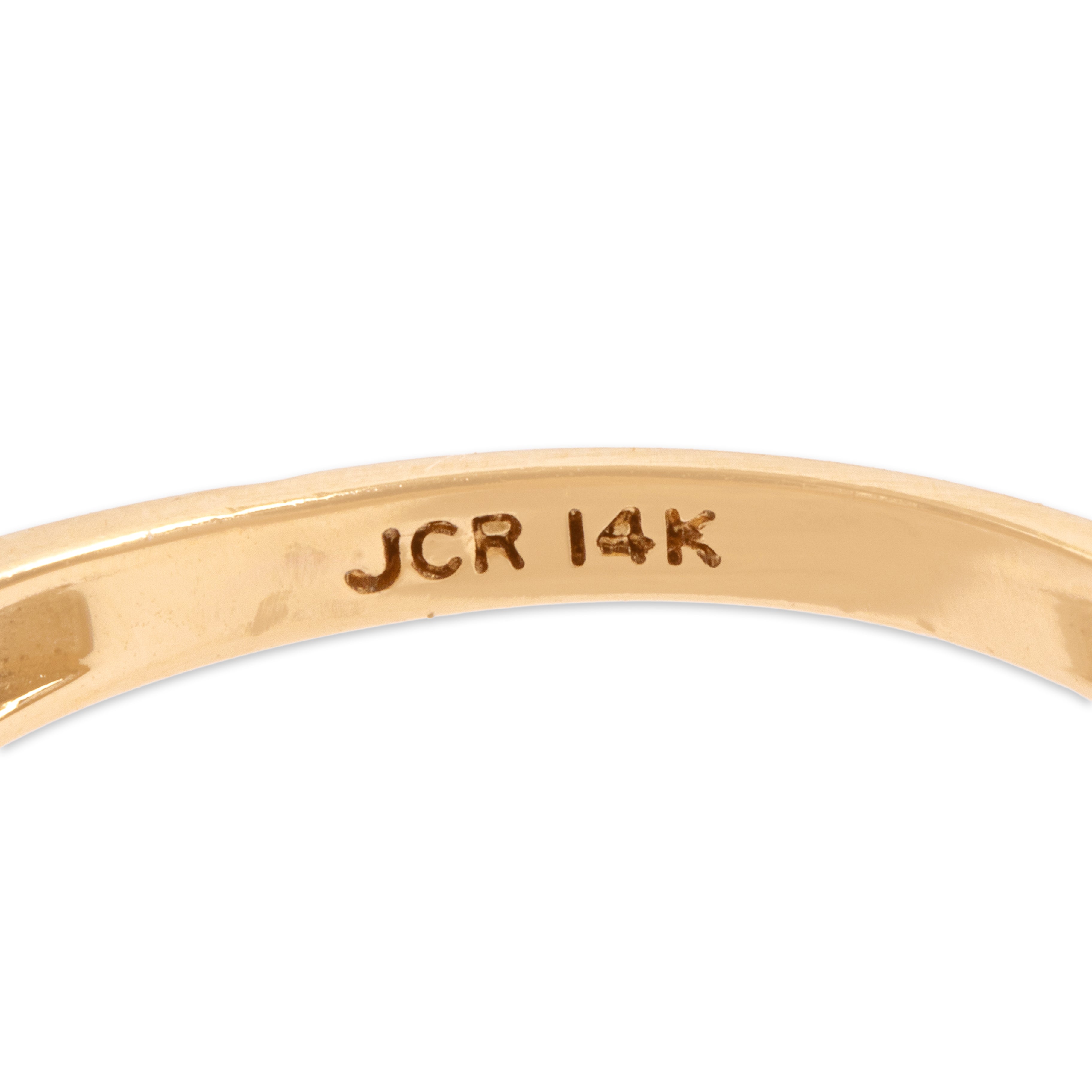 Vintage 14k Yellow Gold .61cttw Chocolate Diamond Wide Band Glittering Navette Ring - Hallmark view