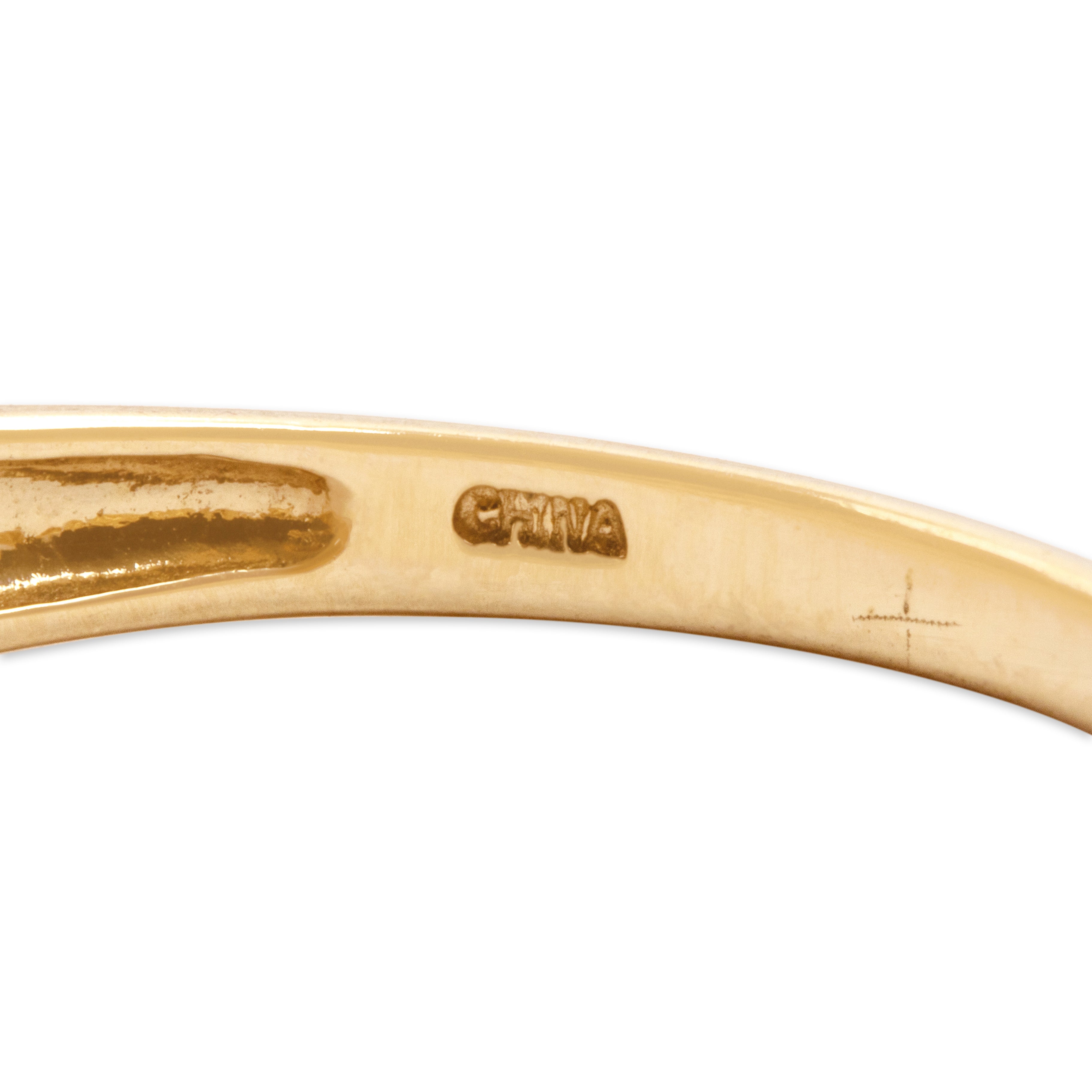 Vintage 14k Yellow Gold .86cttw Andalusite Sleek Oval Channel Shoulder Ring - Hallmark view