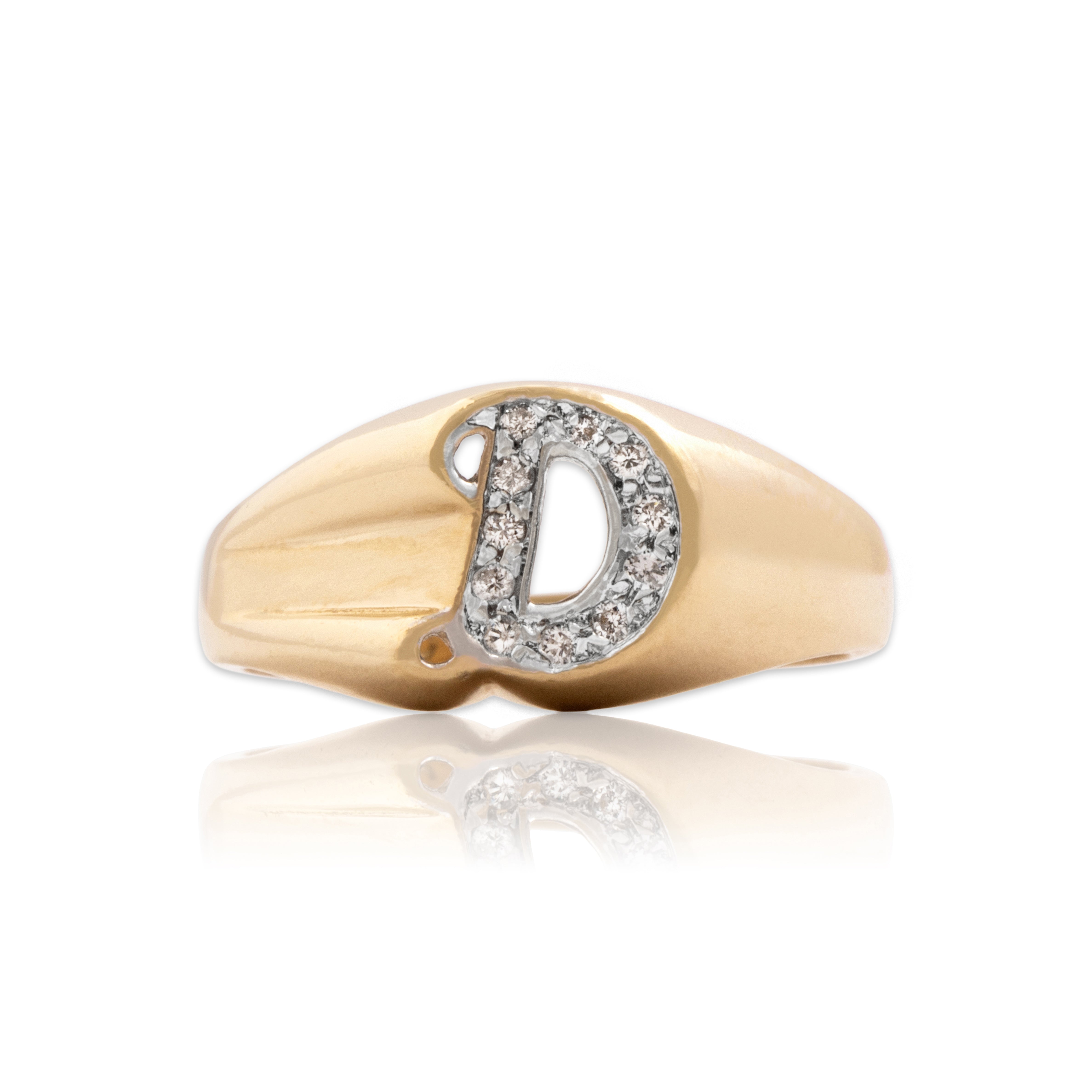 Vintage 14k Yellow Gold Diamond Striking 