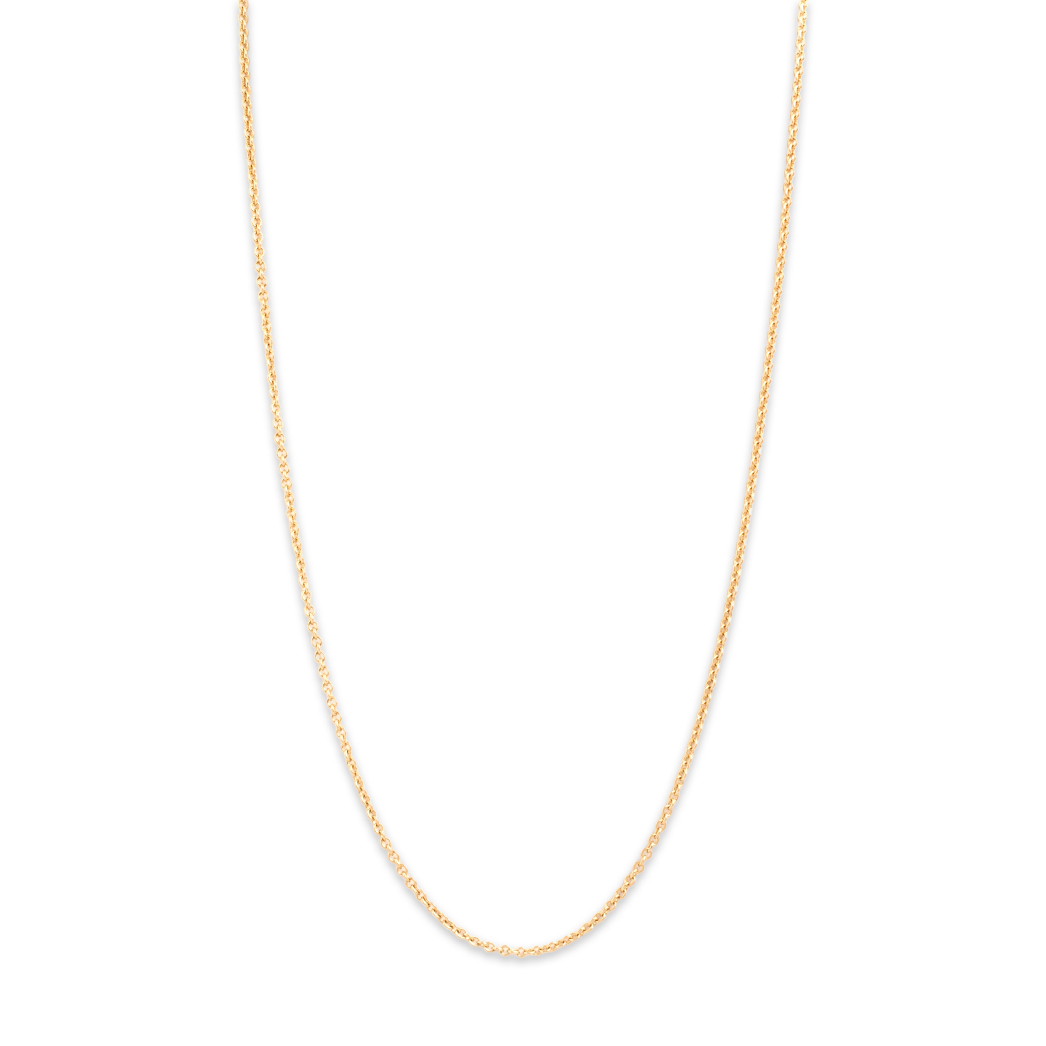 Vintage 14k Yellow Gold 2.1mm Round Cable Chain - detail view #1