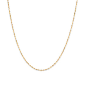 Estate Peruvian 14k Yellow Gold 1.4mm Classic Rope Chain 20"