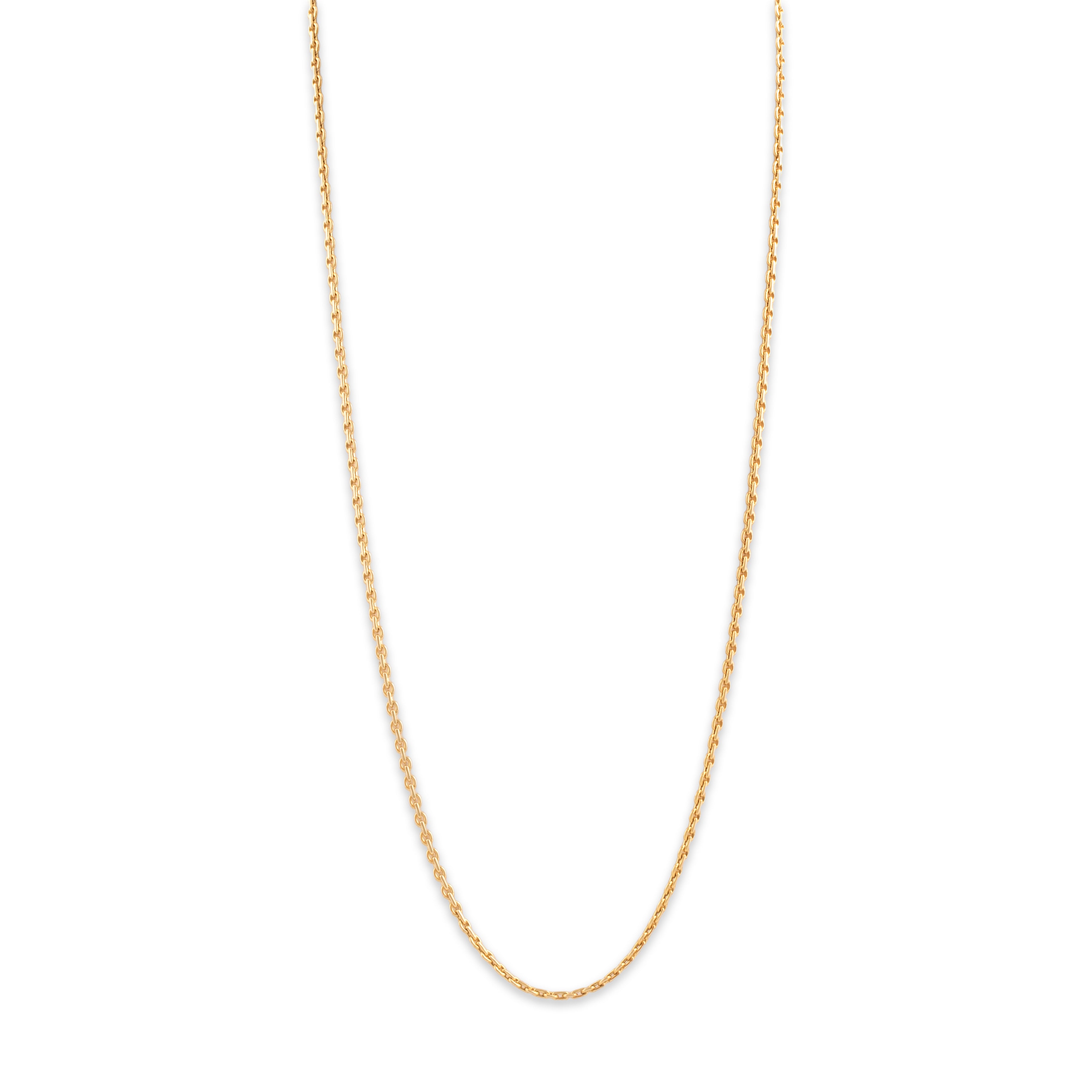Vintage Lightweight 14k Yellow Gold 2.9mm Cable Link Chain - detail view #1