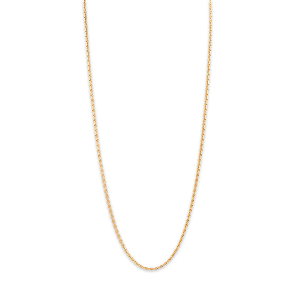 Vintage Lightweight 14k Yellow Gold 2.9mm Cable Link Chain 24