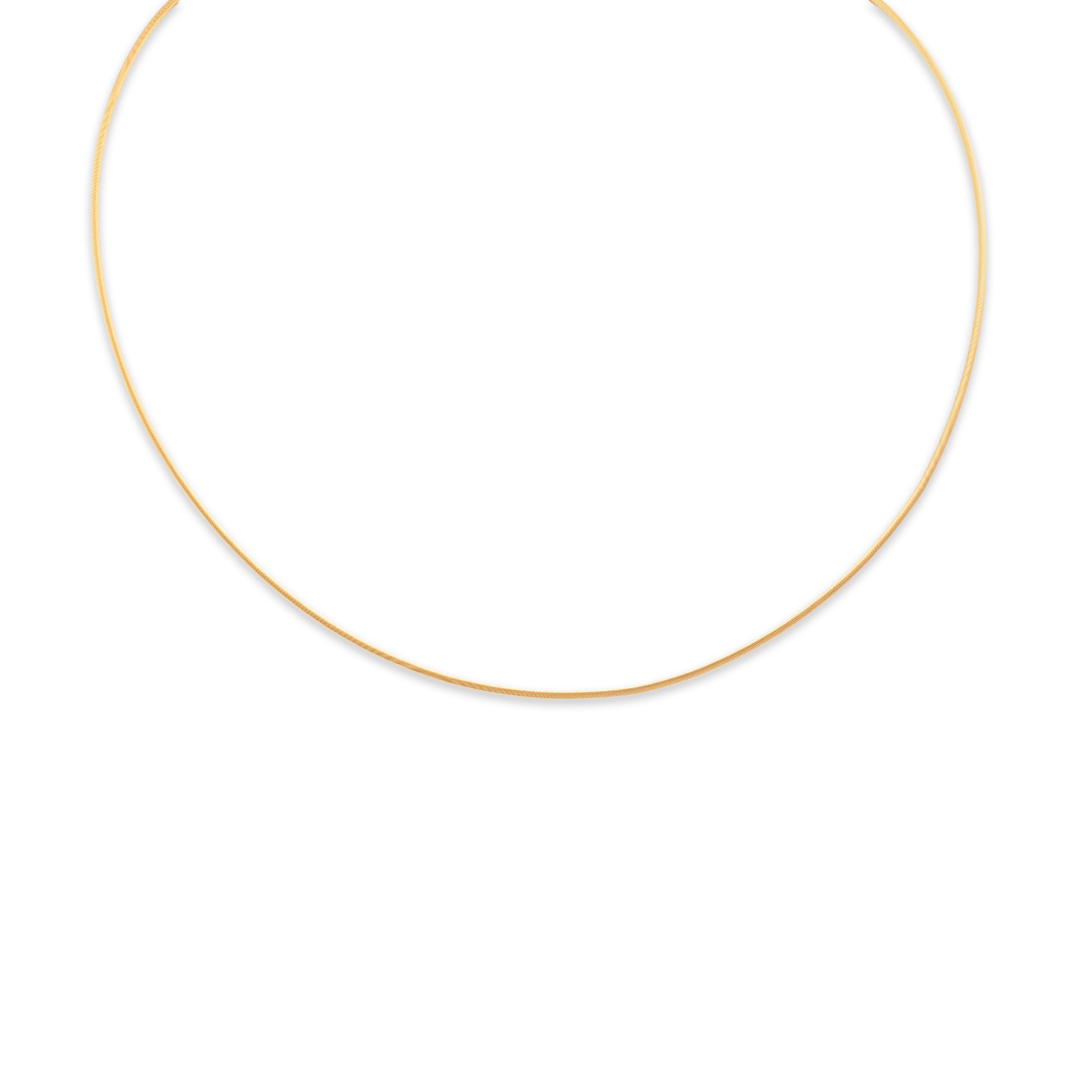 Vintage 18k Yellow Gold 1.3mm Fabulous Satin Wire Collar Chain - detail view #1
