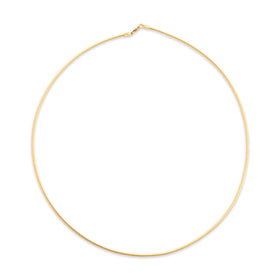 Vintage 18k Yellow Gold 1.3mm Fabulous Satin Wire Collar Chain 18"