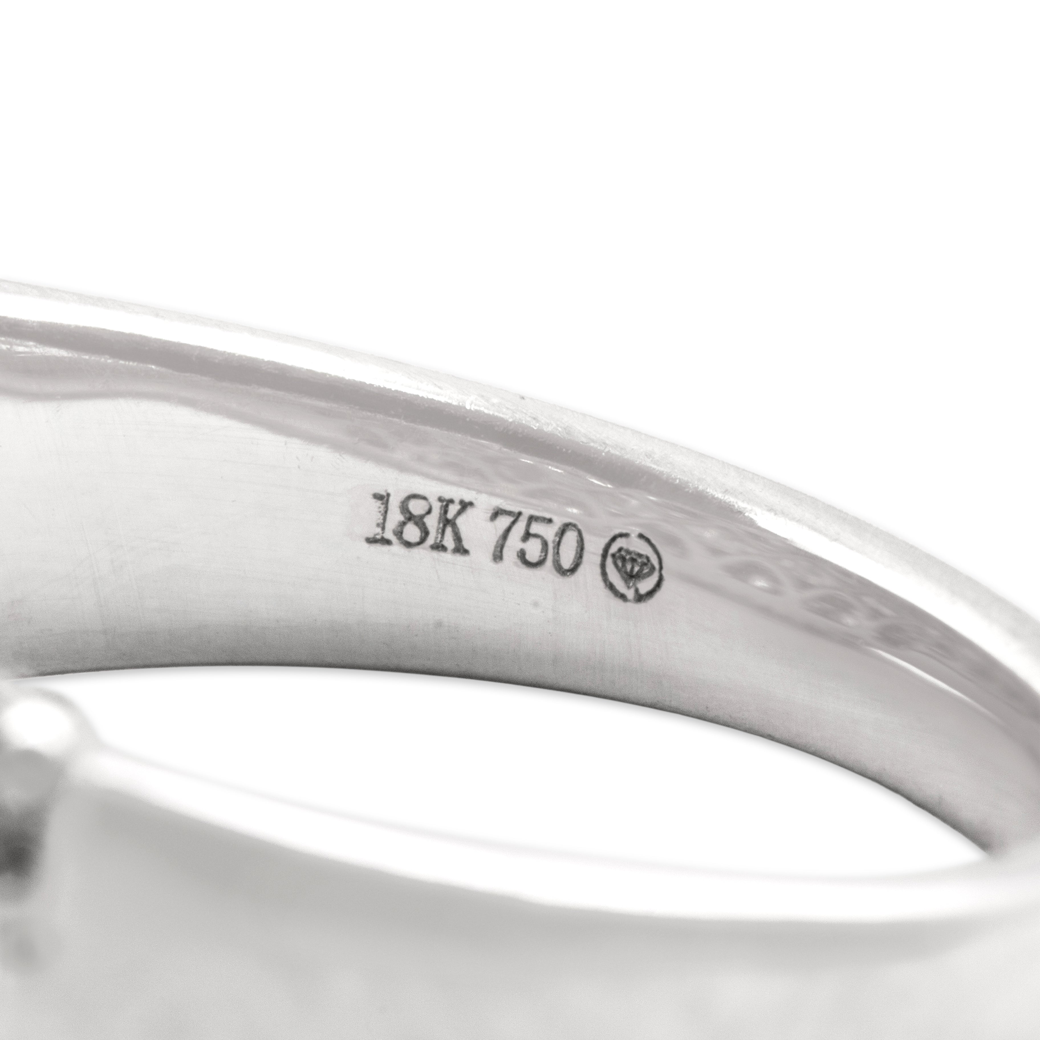 Estate 18k White Gold 1.79cttw Diamond Superb Dazzling Channel Band Ring - Hallmark view