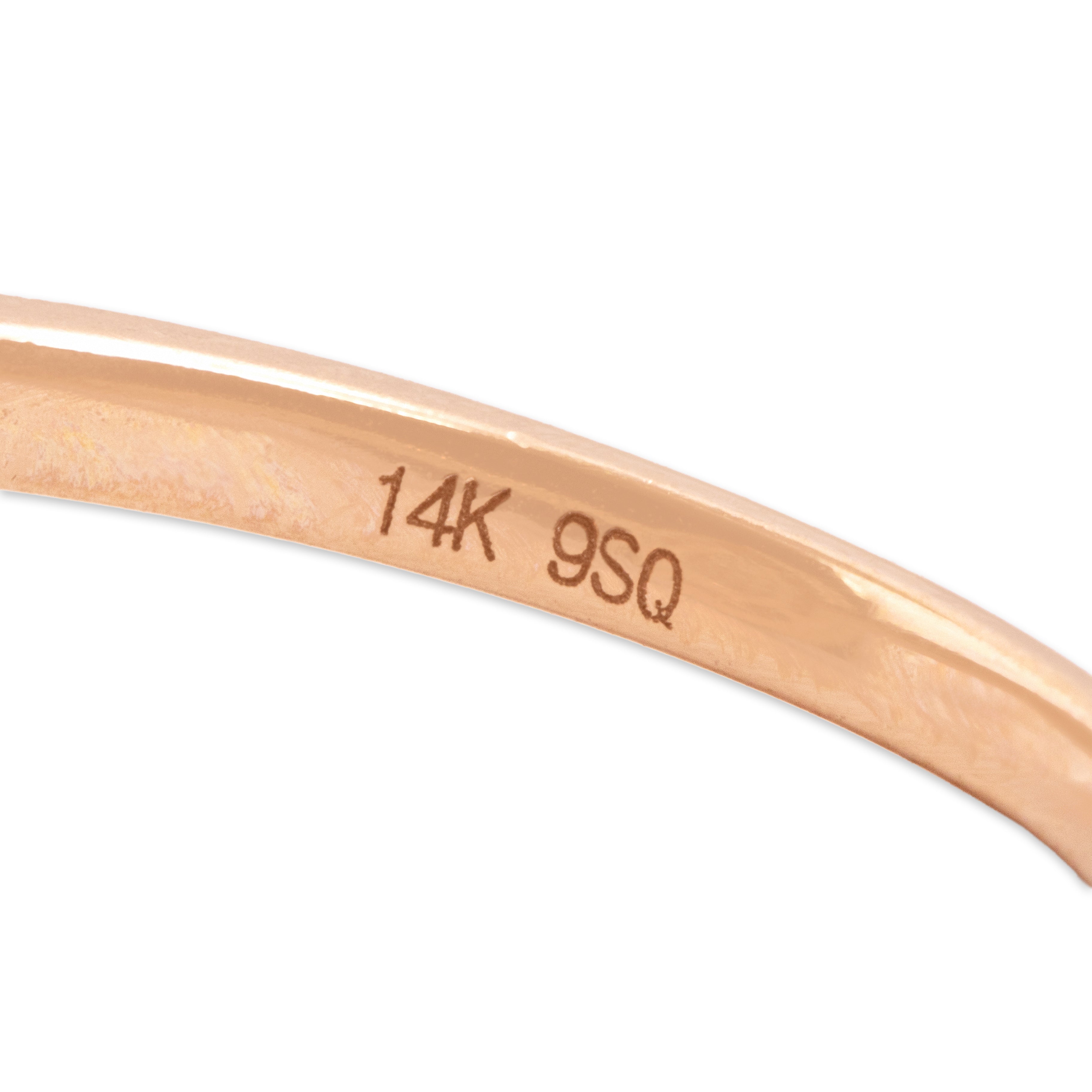Estate 14k Rose Gold Chocolate Diamond White Diamond Fantastic Glittering Pear Ring - Hallmark view