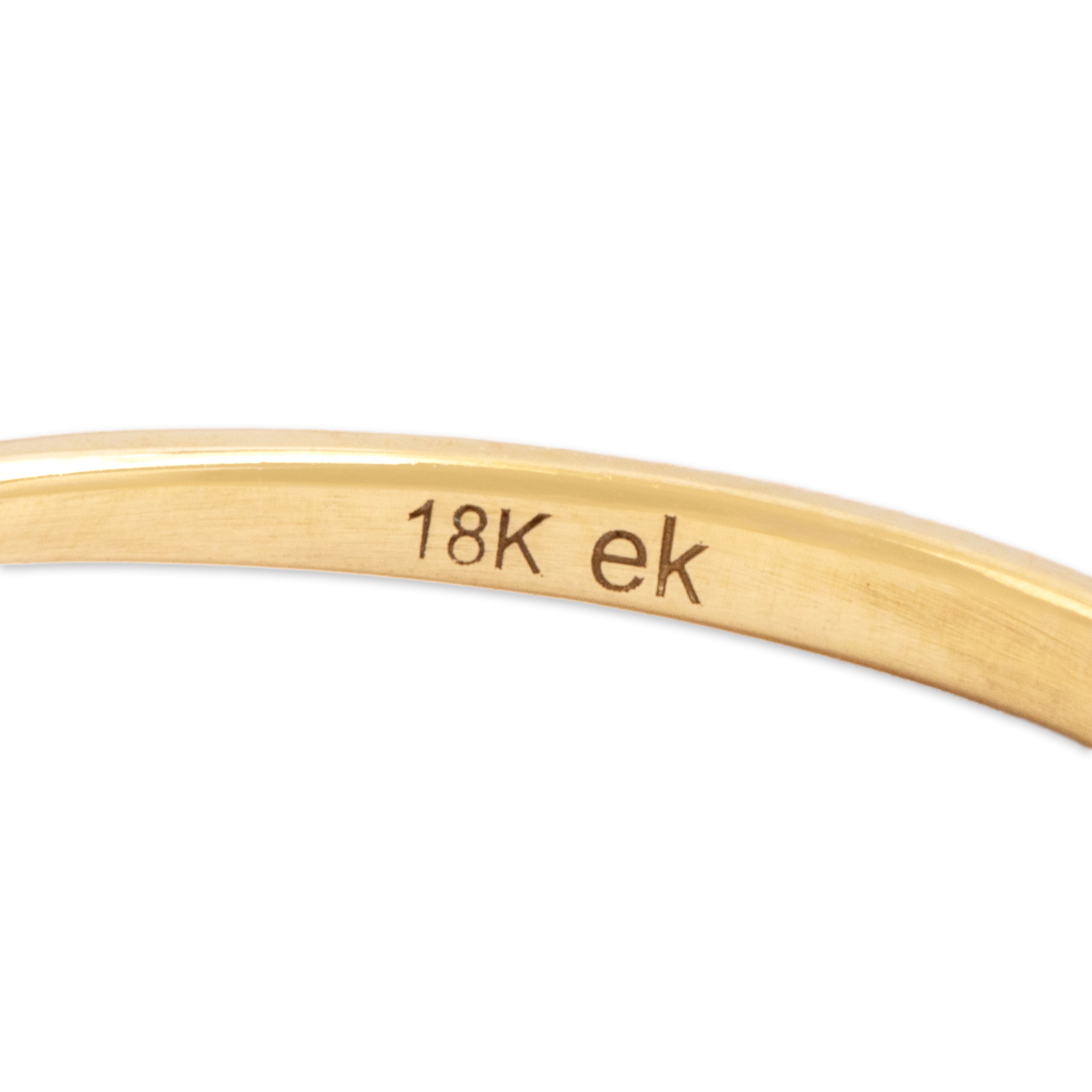 Estate 18k Yellow Gold Diamond Dazzling Organic Line Ring - Hallmark view