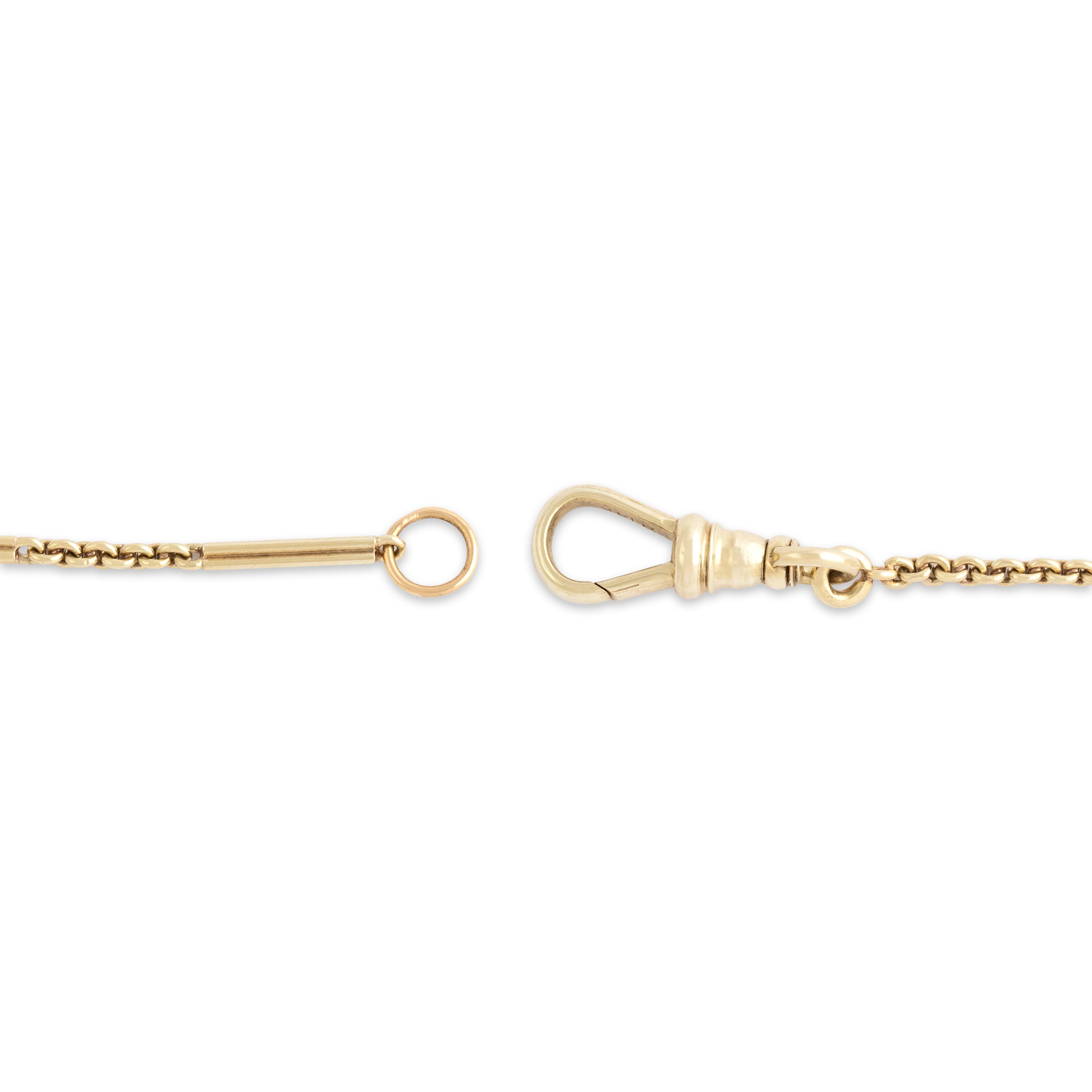 Antique 14k Yellow Gold Mixed Link Dog Clasp Bracelet - clasp view