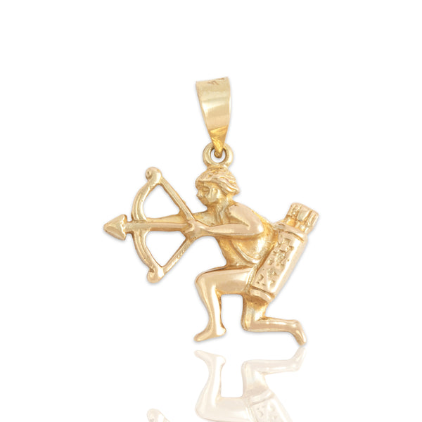 Vintage 14k Yellow Gold Aiming Archer Charm / Pendant