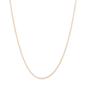Vintage 14k Yellow Gold 1.3mm Elongated Wheat Chain 20"